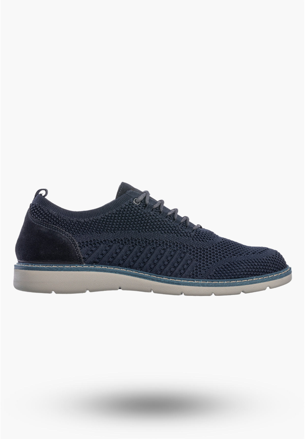 Półbuty Męskie Buty Eleganckie Sneakersy Skóra Naturalna Granatowe IGI&CO 1104011