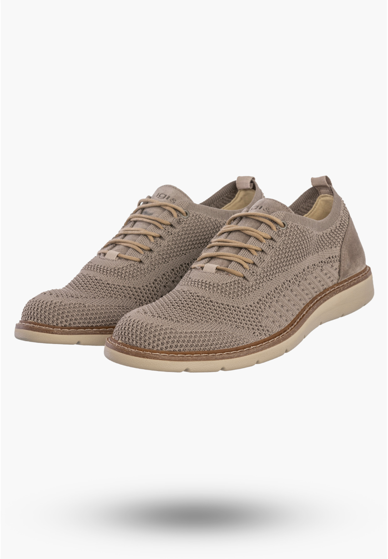 Półbuty Męskie Buty Eleganckie Sneakersy Skóra Naturalna Beżowe IGI&CO 1104022
