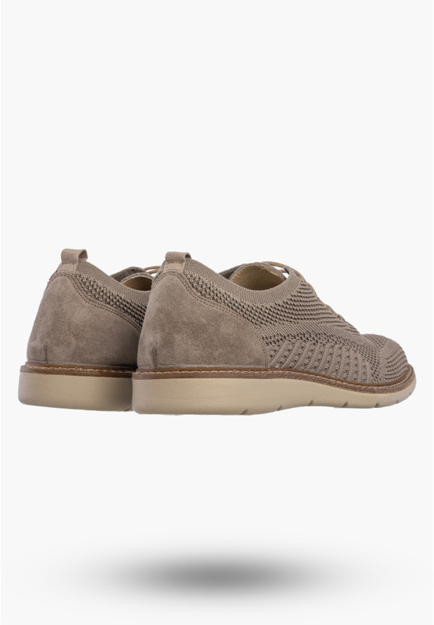 Półbuty Męskie Buty Eleganckie Sneakersy Skóra Naturalna Beżowe IGI&CO 1104022