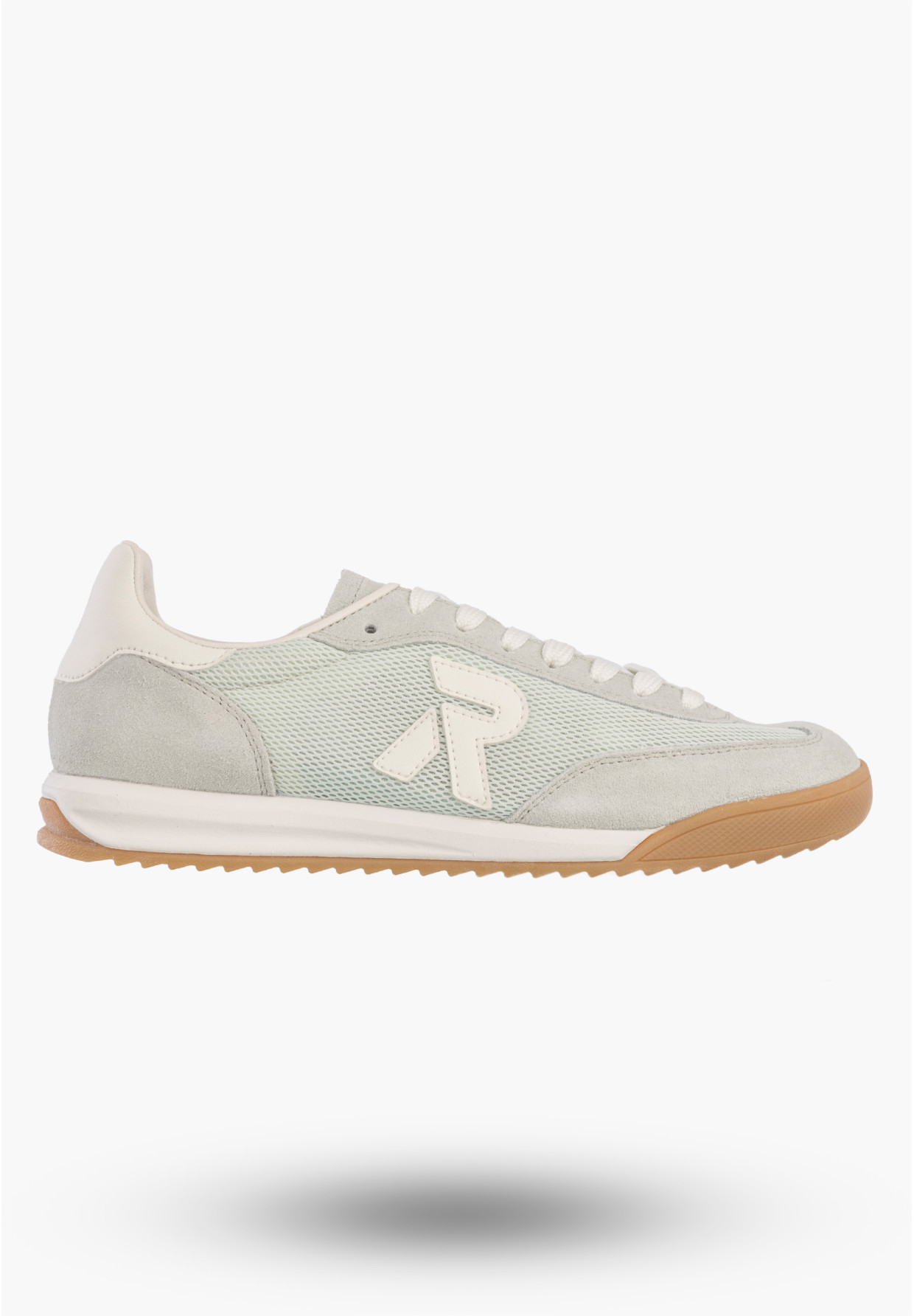 Buty Damskie RIEKER Półbuty Skórzane Sportowe Sneakersy Miętowe W4000-52