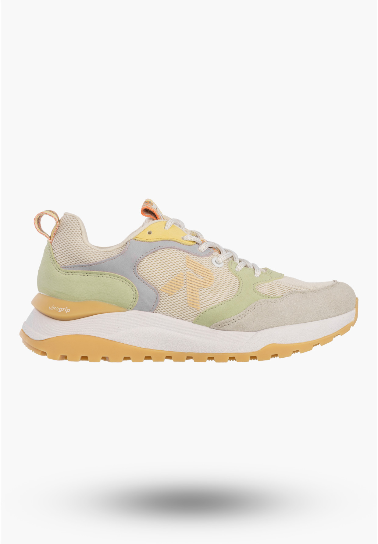 Buty Damskie RIEKER Półbuty Skórzane Sportowe Sneakersy Beżowe W2506-60