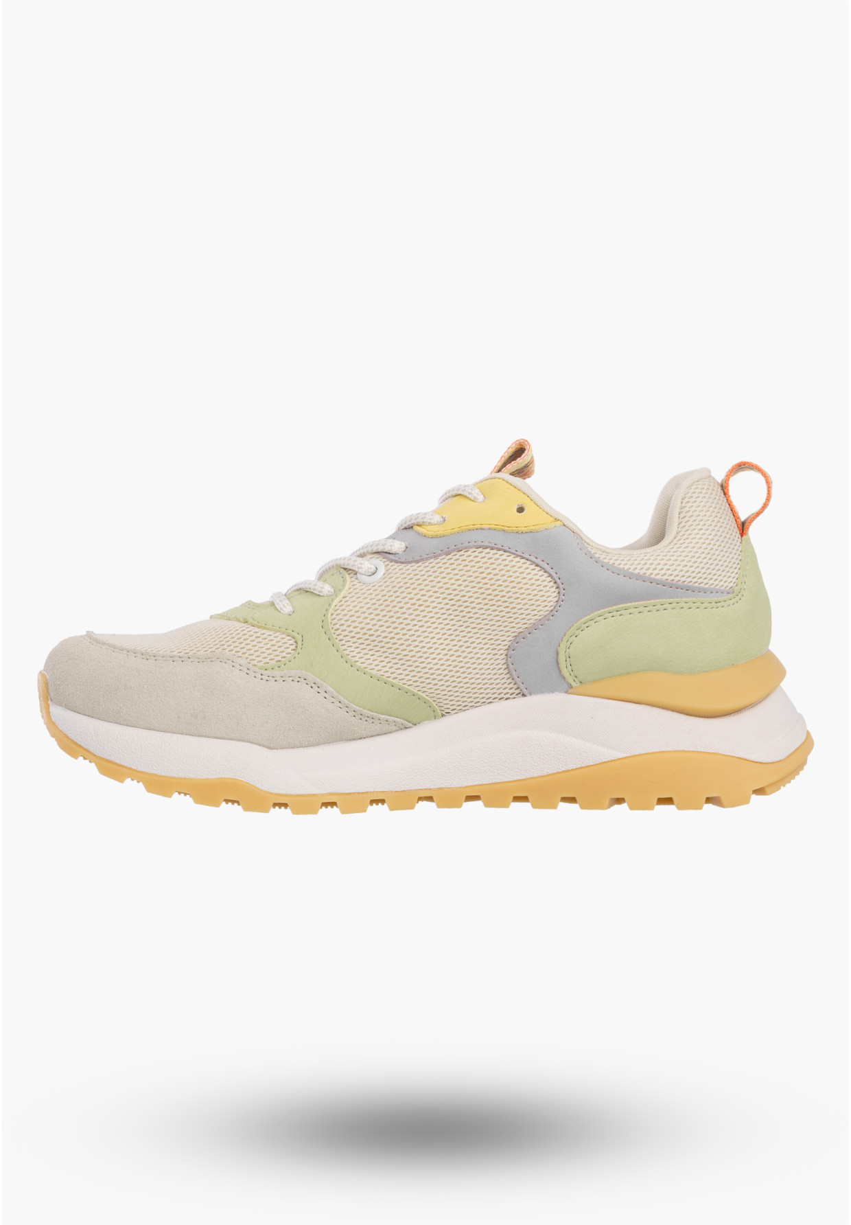 Buty Damskie RIEKER Półbuty Skórzane Sportowe Sneakersy Beżowe W2506-60