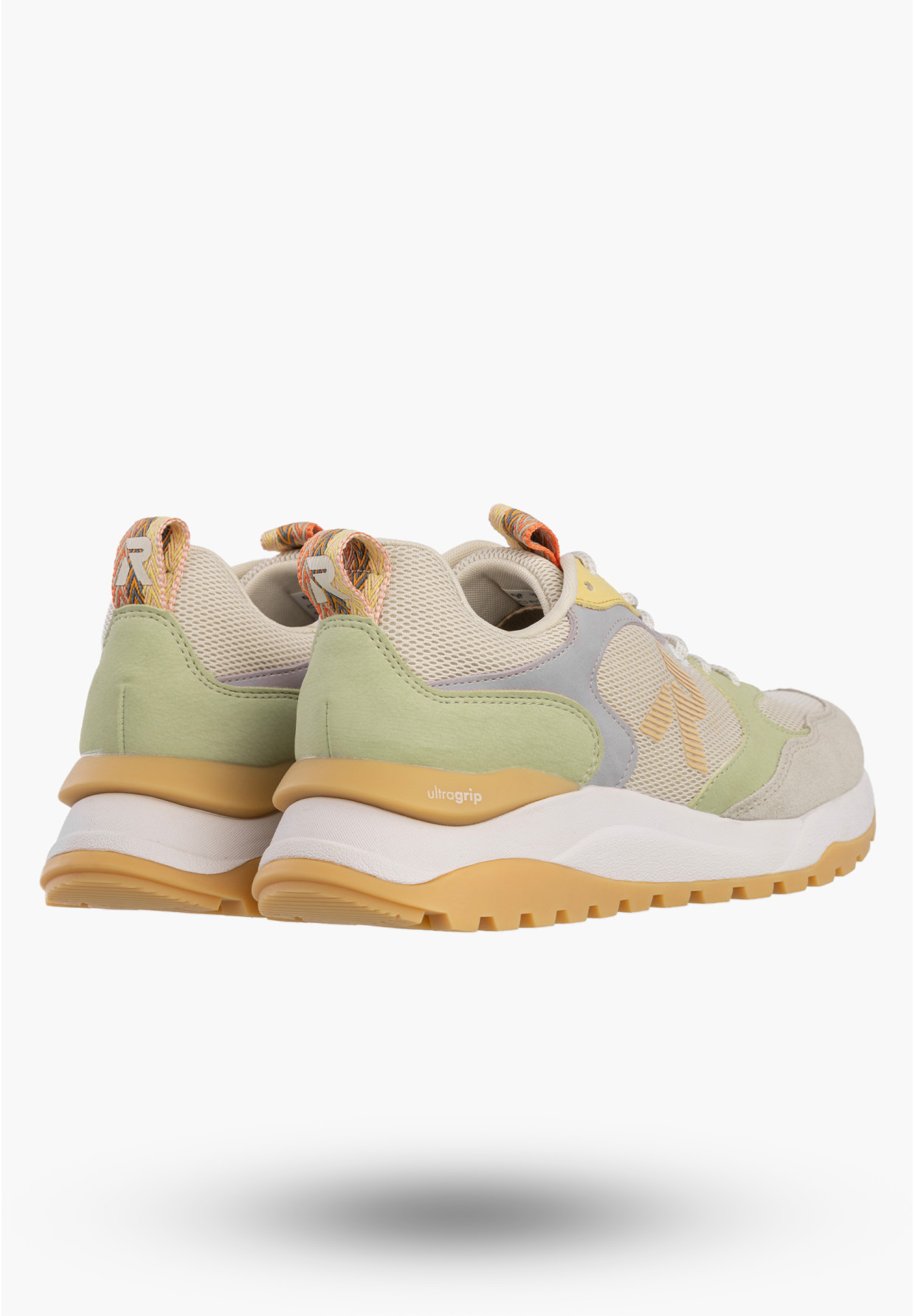 Buty Damskie RIEKER Półbuty Skórzane Sportowe Sneakersy Beżowe W2506-60