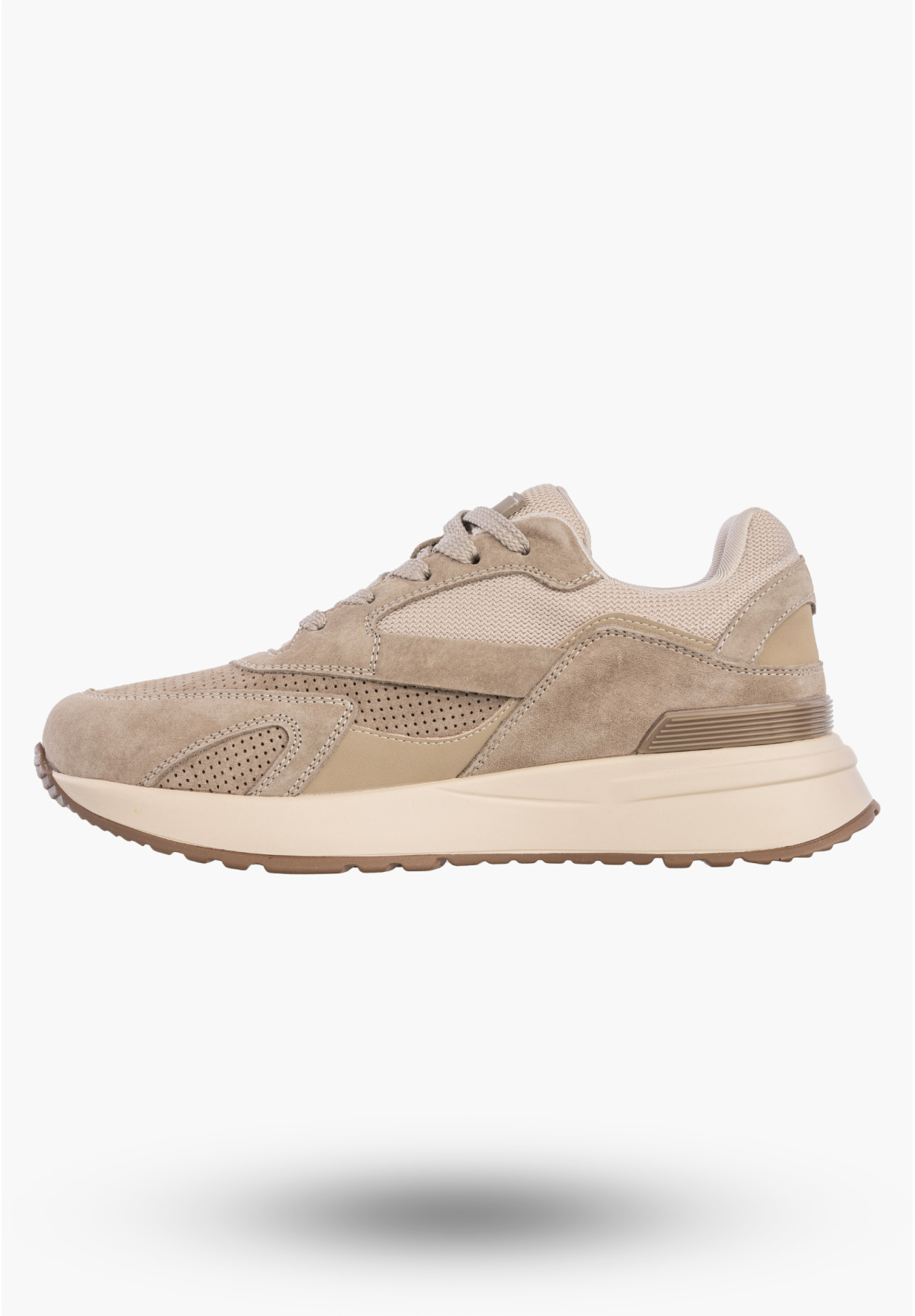 Sneakersy Damskie Skórzane Buty Sportowe na platformie Beżowe Filippo DP7728/26