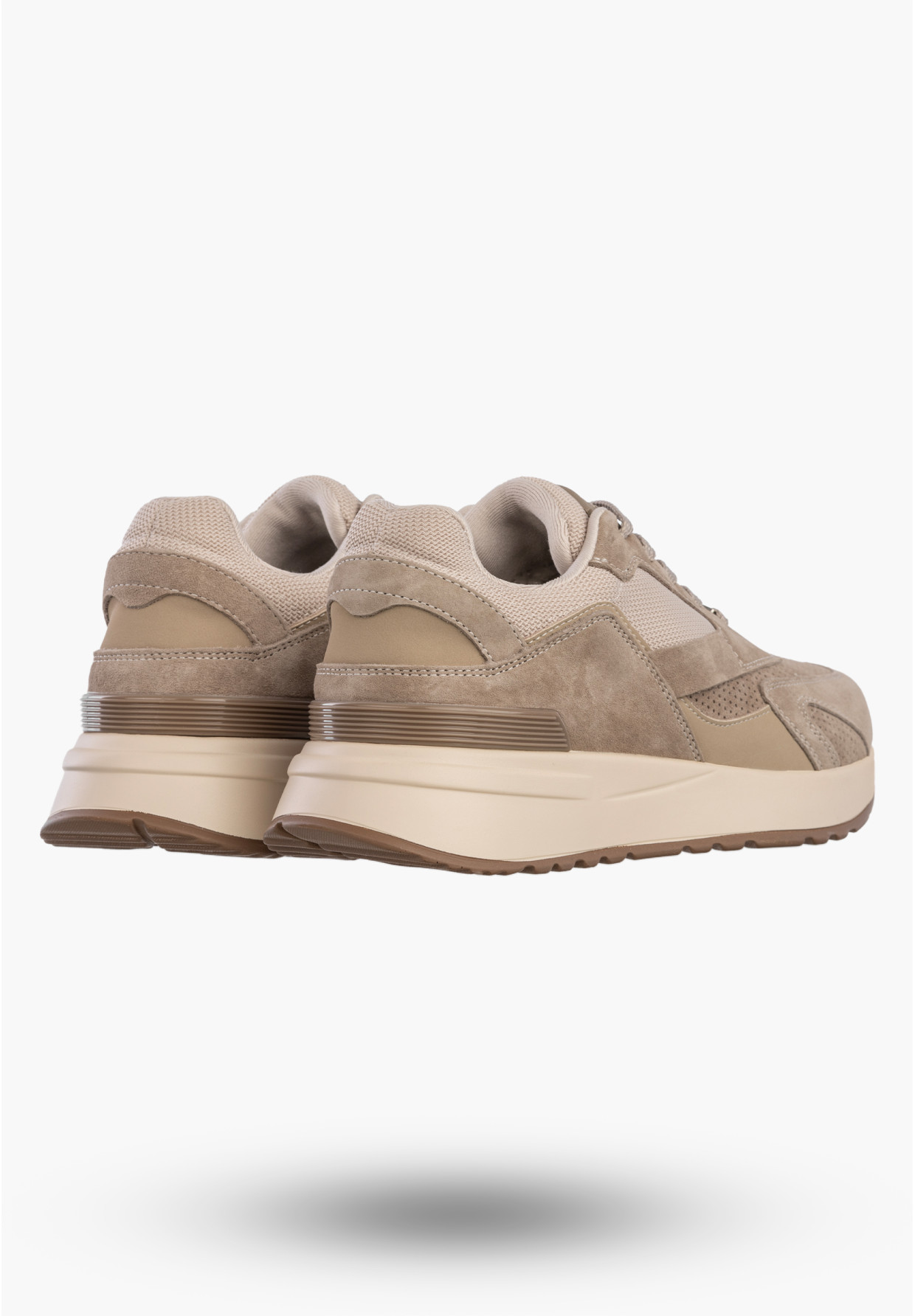 Sneakersy Damskie Skórzane Buty Sportowe na platformie Beżowe Filippo DP7728/26
