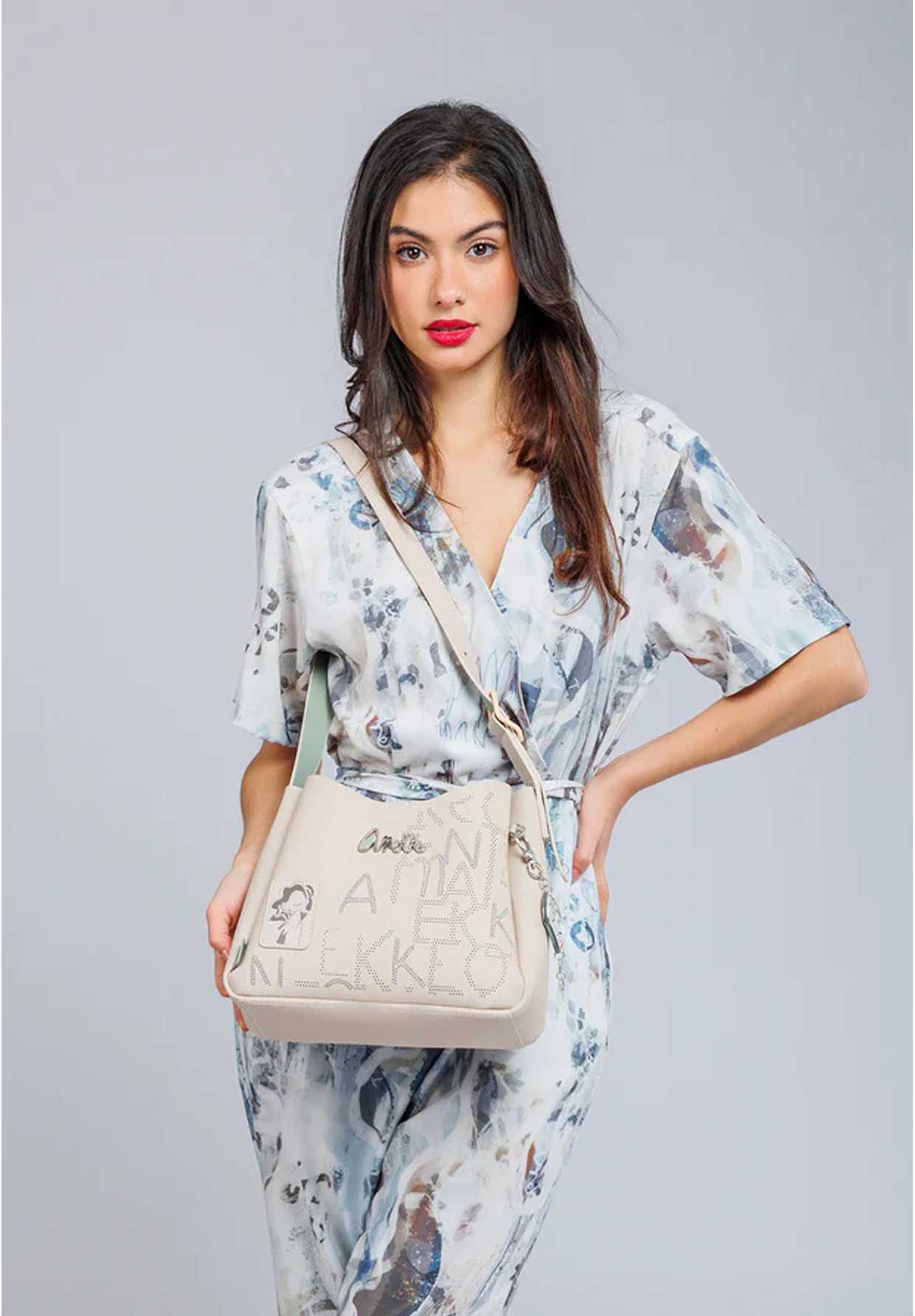 Torebka Damska ANEKKE Torba Na Ramię Elegancka Beżowa Alma 40743-506