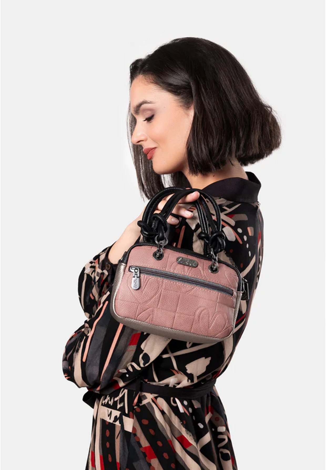 Torebka Damska ANEKKE Mała Do Ręki Stylowa Multikolor Mademoiselle 41801-399