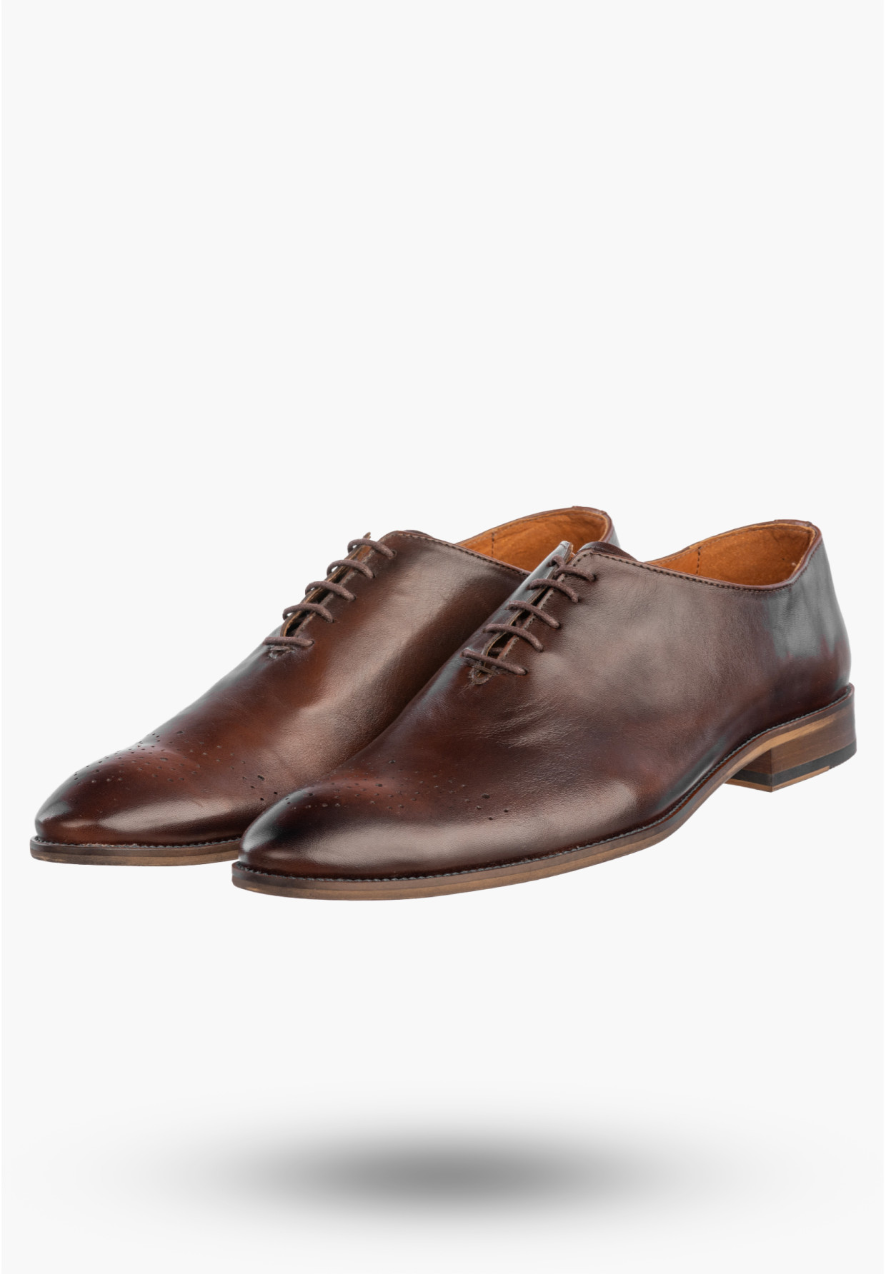 Półbuty Wizytowe Męskie Skórzane Buty Eleganckie Oksfordy Brązowe Dragonet
