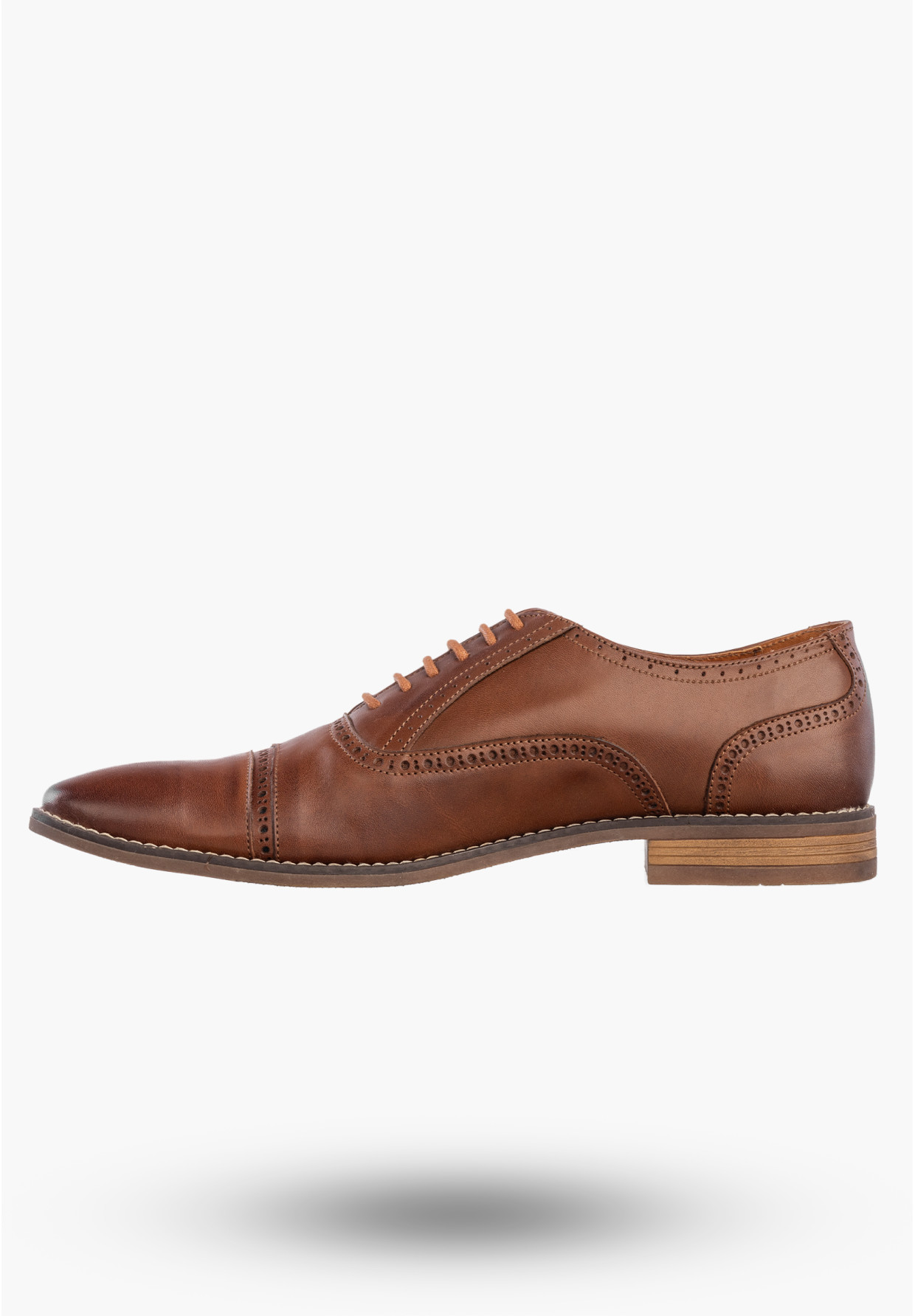 Półbuty Wizytowe Męskie Skórzane Buty Eleganckie Oksfordy Brązowe Dragonet