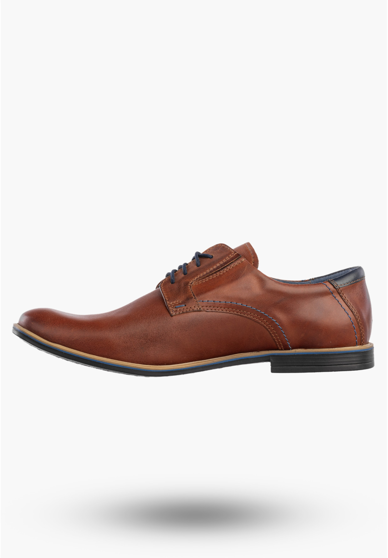 Buty Wizytowe Męskie Skórzane Półbuty Eleganckie Brązowe Rosetti