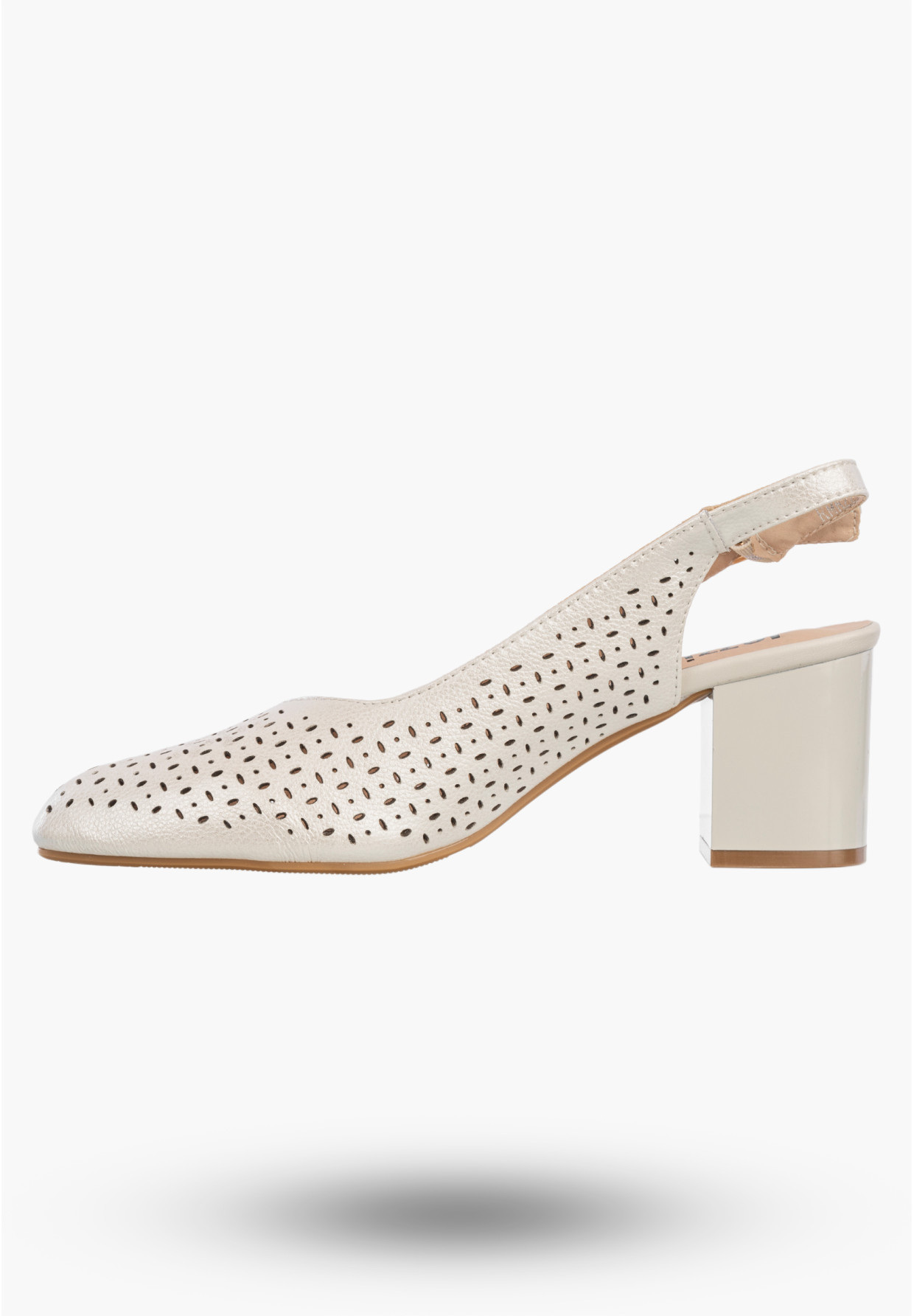 Czółenka Damskie Ekoskóra Buty Na Słupku Ażurowe Eleganckie Srebrne Jezzi SFY2263A-5