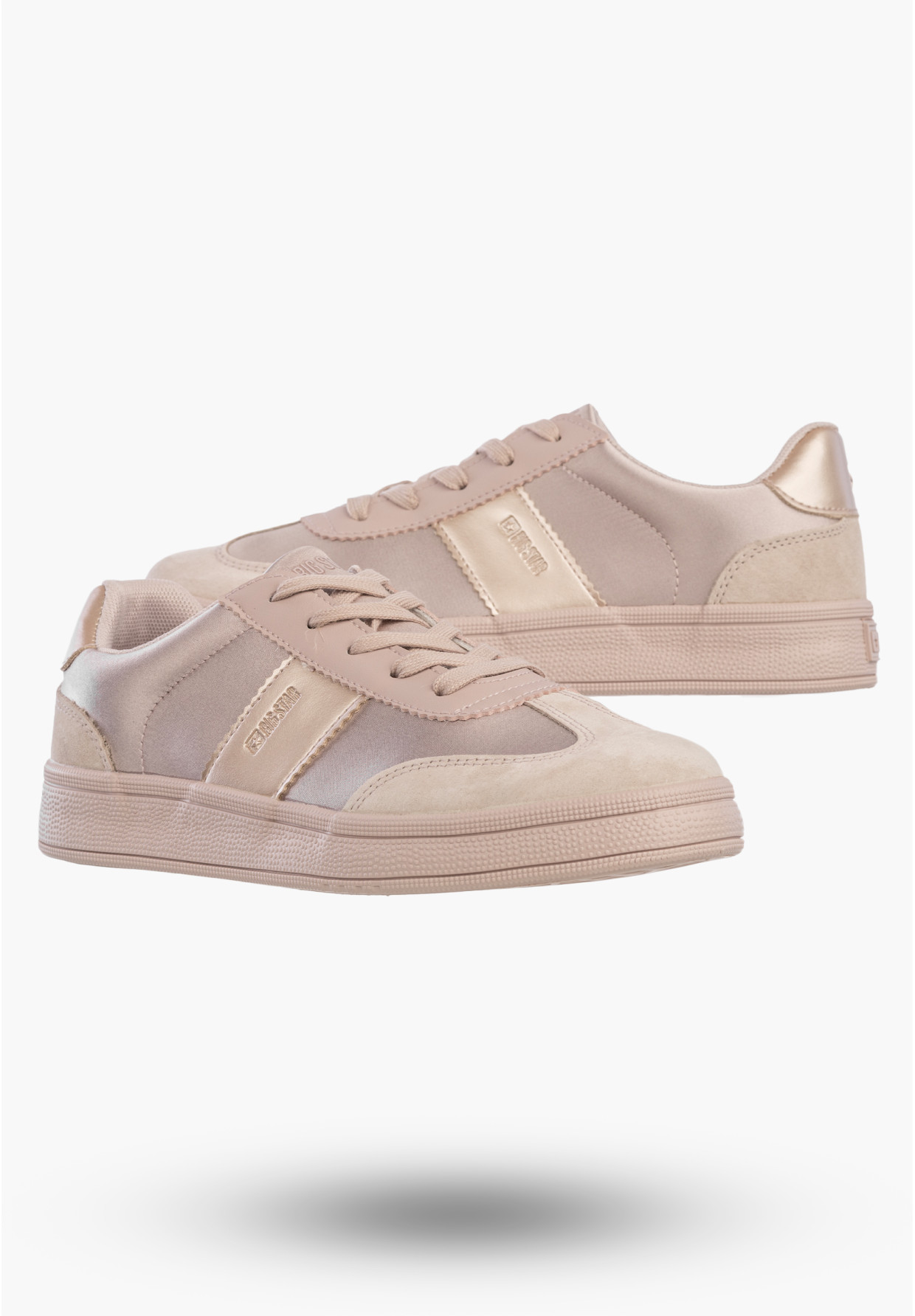 Sneakersy Damskie BIG STAR Buty Sportowe Niskie Casual Różowe TT274157