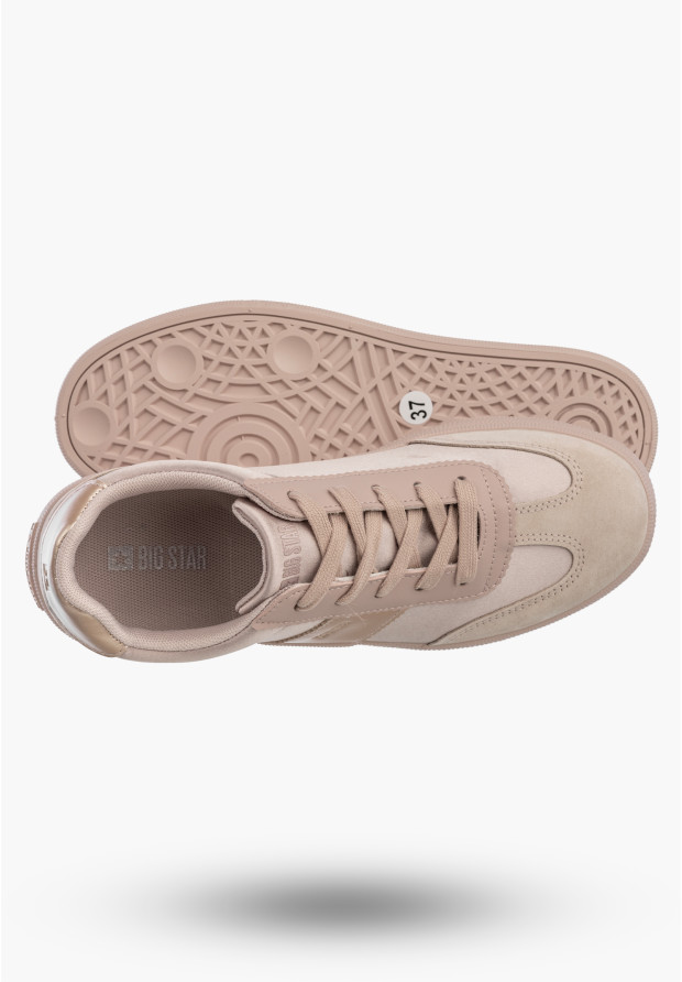 Sneakersy Damskie BIG STAR Buty Sportowe Niskie Casual Różowe TT274157