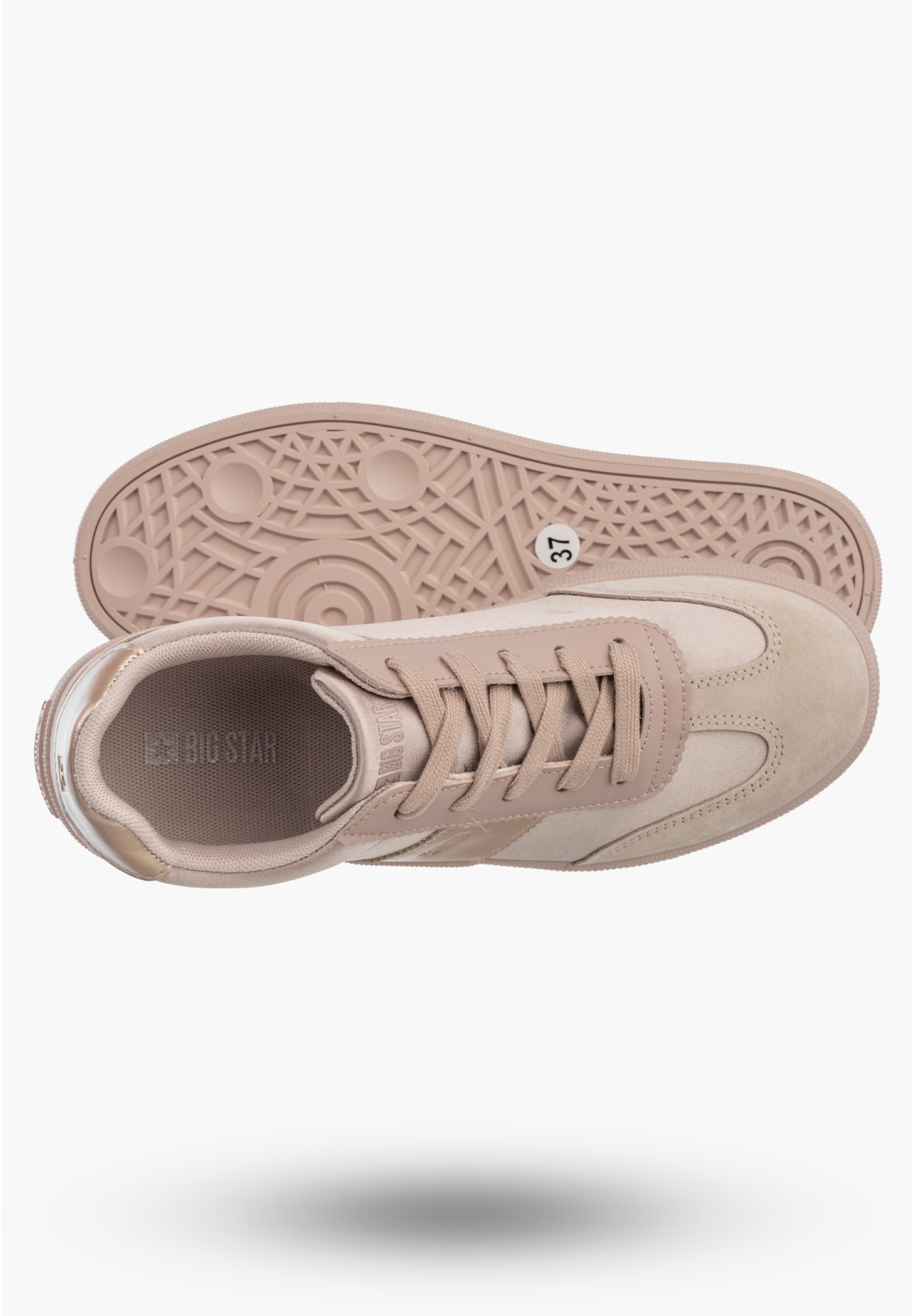 Sneakersy Damskie BIG STAR Buty Sportowe Niskie Casual Różowe TT274157