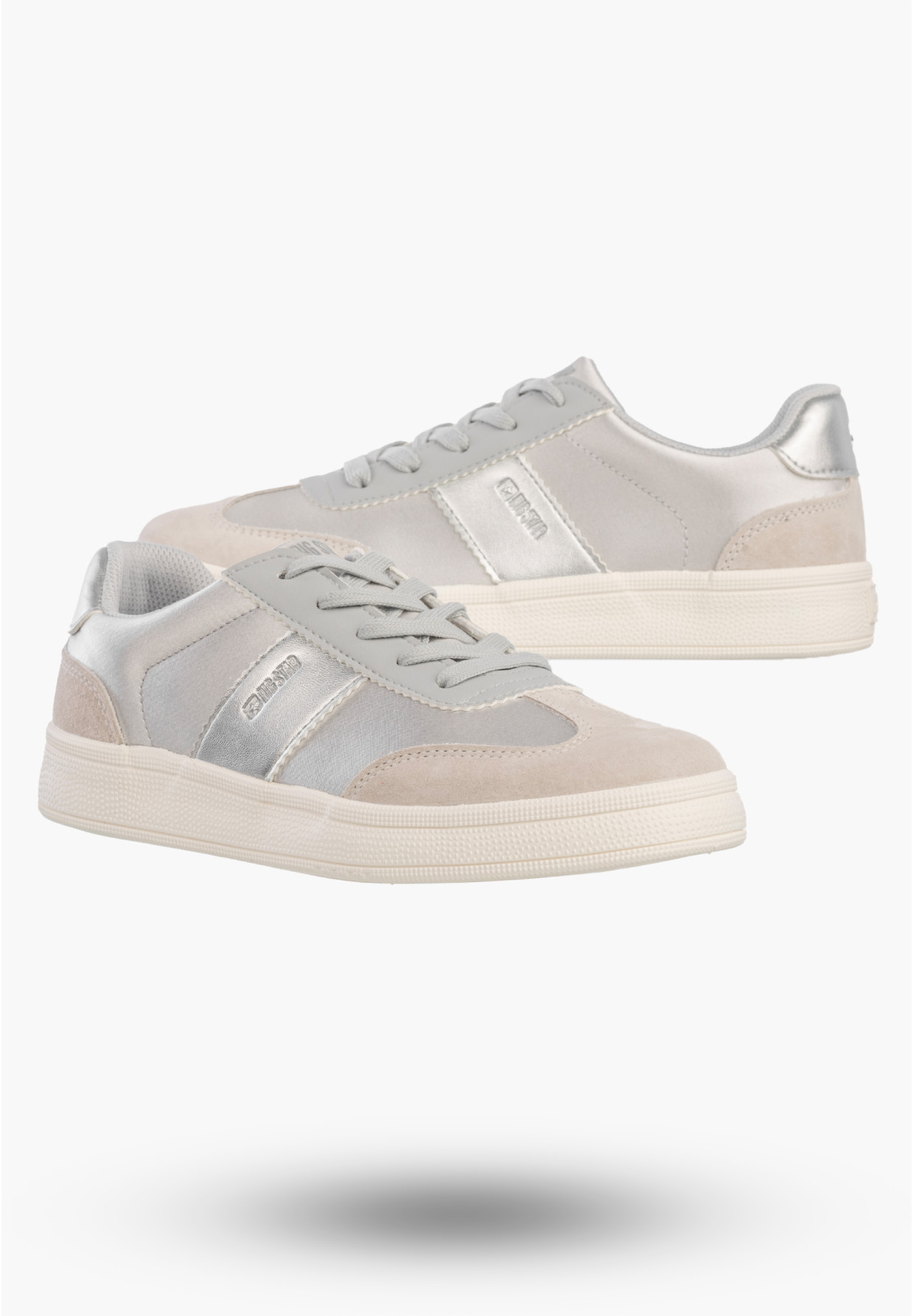 Sneakersy Damskie BIG STAR Buty Sportowe Niskie Casual Szary TT274156