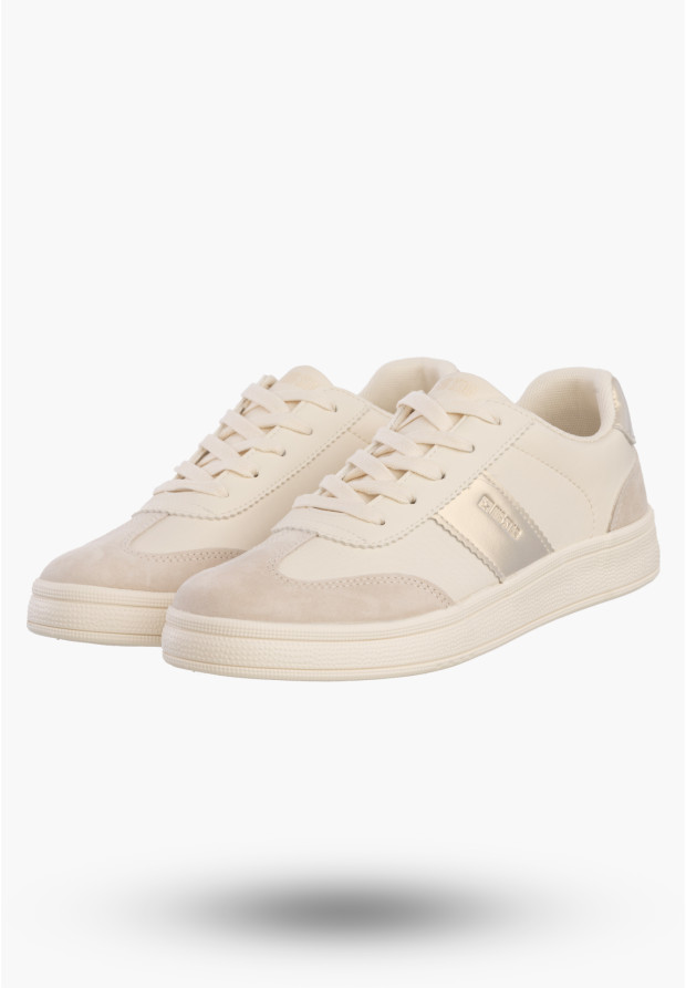 Sneakersy Damskie BIG STAR Buty Sportowe Niskie Casual Beżowe TT274155