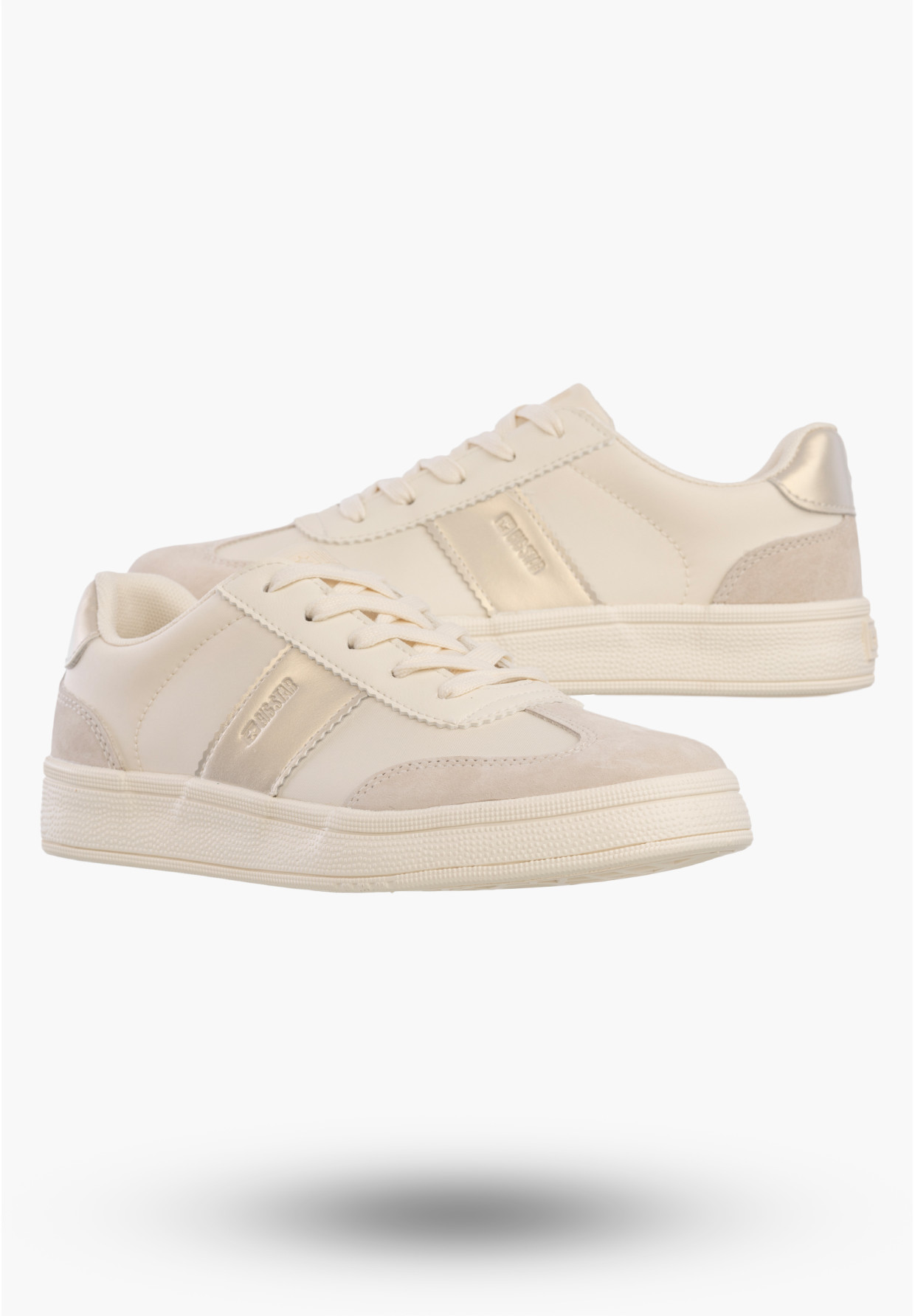Sneakersy Damskie BIG STAR Buty Sportowe Niskie Casual Beżowe TT274155