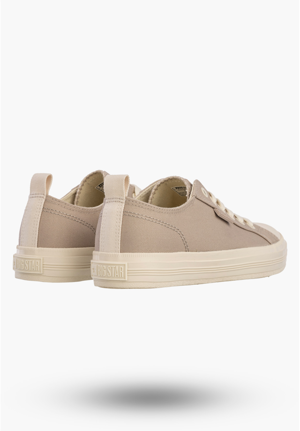 Trampki Damskie BIG STAR Buty Sportowe Niskie Casual Szare TT274819