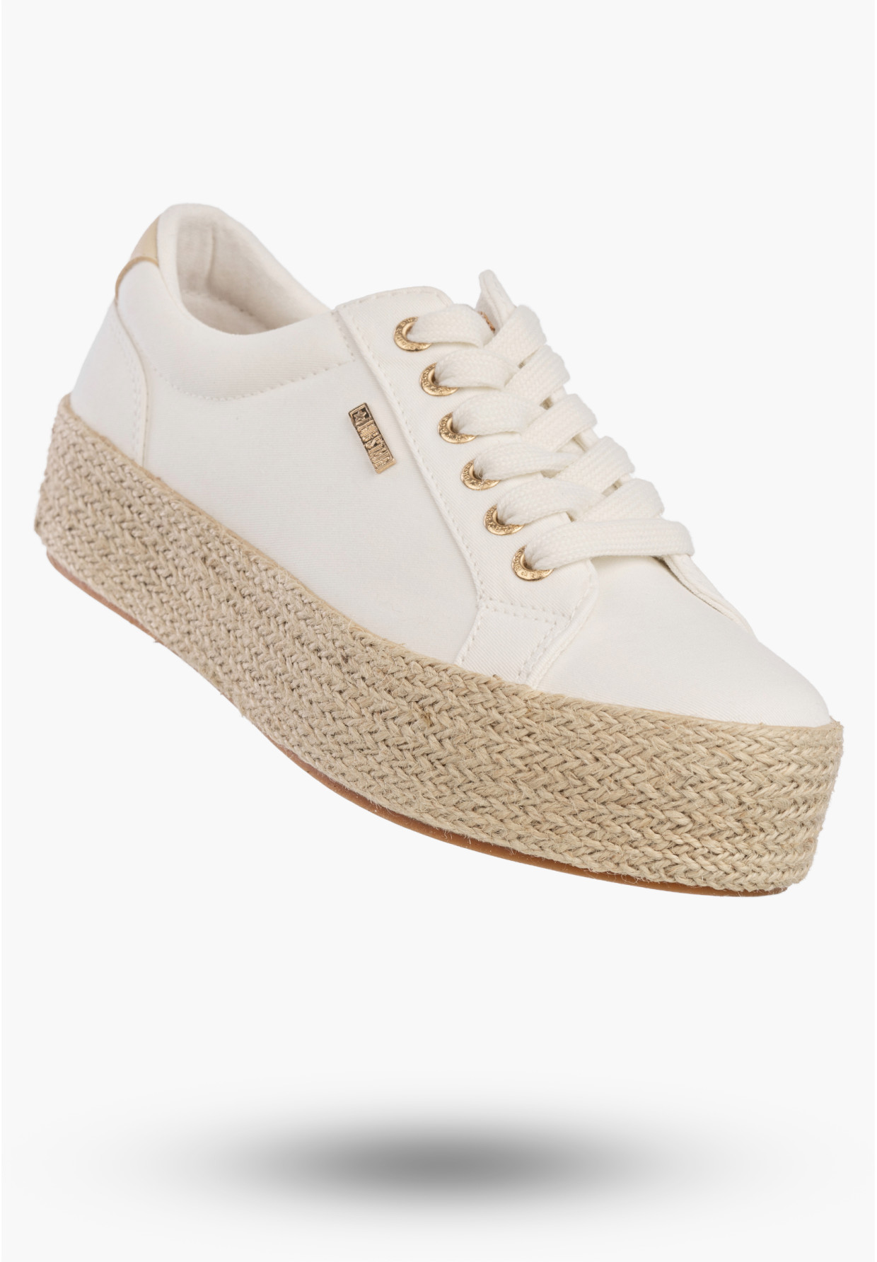 Sneakersy Damskie BIG STAR Buty Na Platformie Trampki Białe TT274349