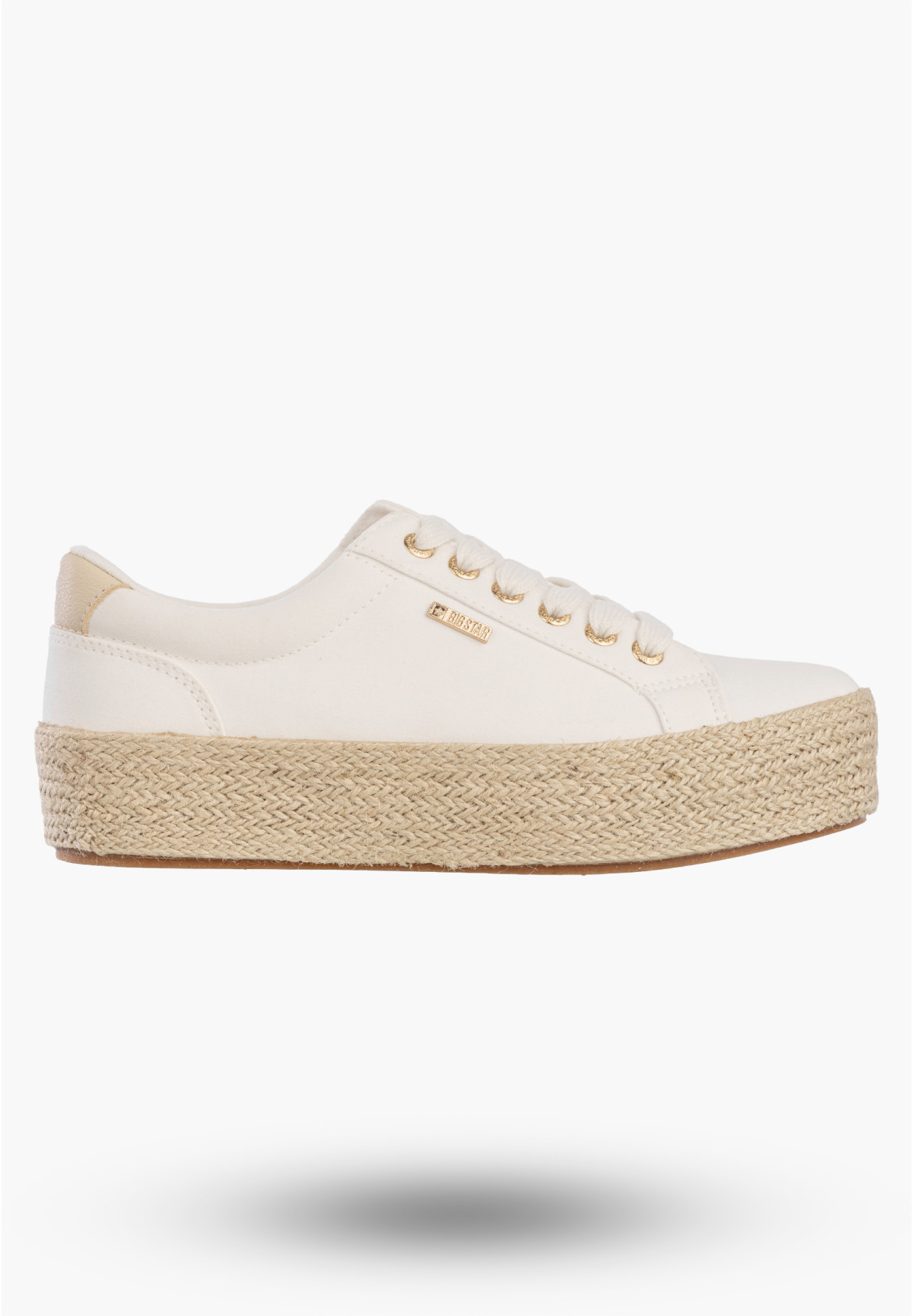 Sneakersy Damskie BIG STAR Buty Na Platformie Trampki Białe TT274349