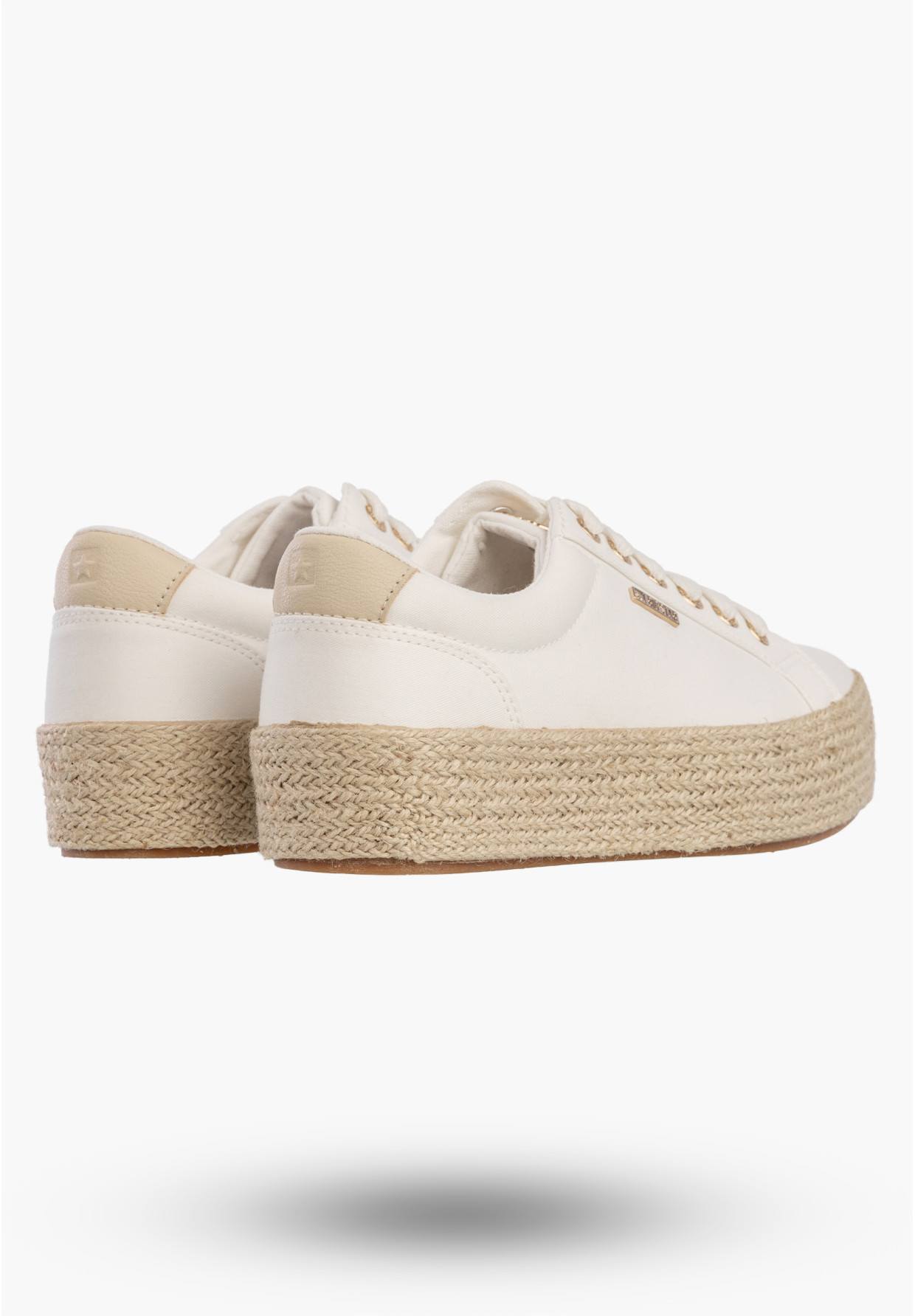 Sneakersy Damskie BIG STAR Buty Na Platformie Trampki Białe TT274349