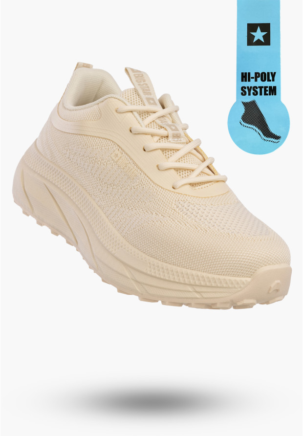 Beżowe sneakersy damskie BIG STAR Hi-Poly