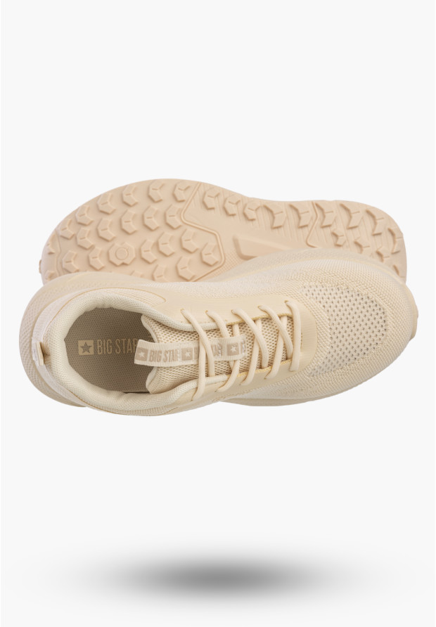 Sneakersy Damskie BIG STAR Buty Sportowe Niskie Casual Beżowe TT274342