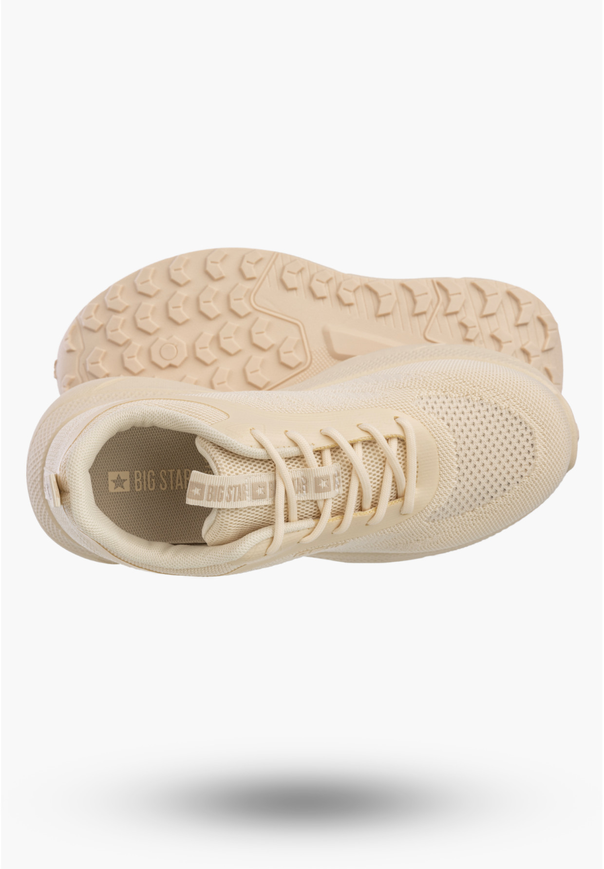 Sneakersy Damskie BIG STAR Buty Sportowe Niskie Casual Beżowe TT274342