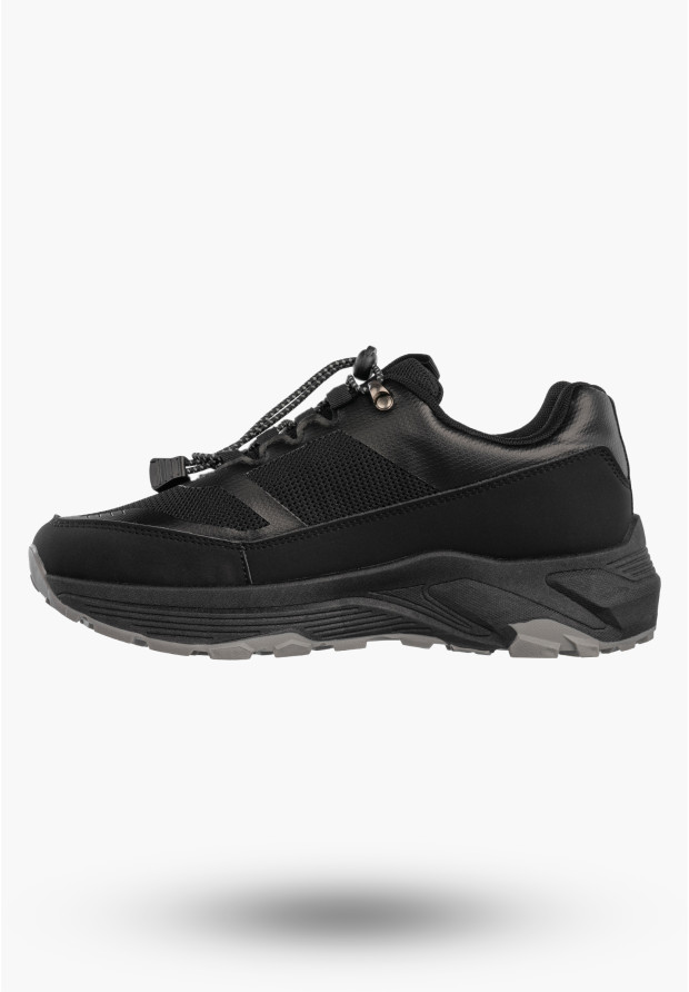 Sneakersy Męskie BIG STAR Buty Sportowe Ekoskóra Casual Czarne TT174335