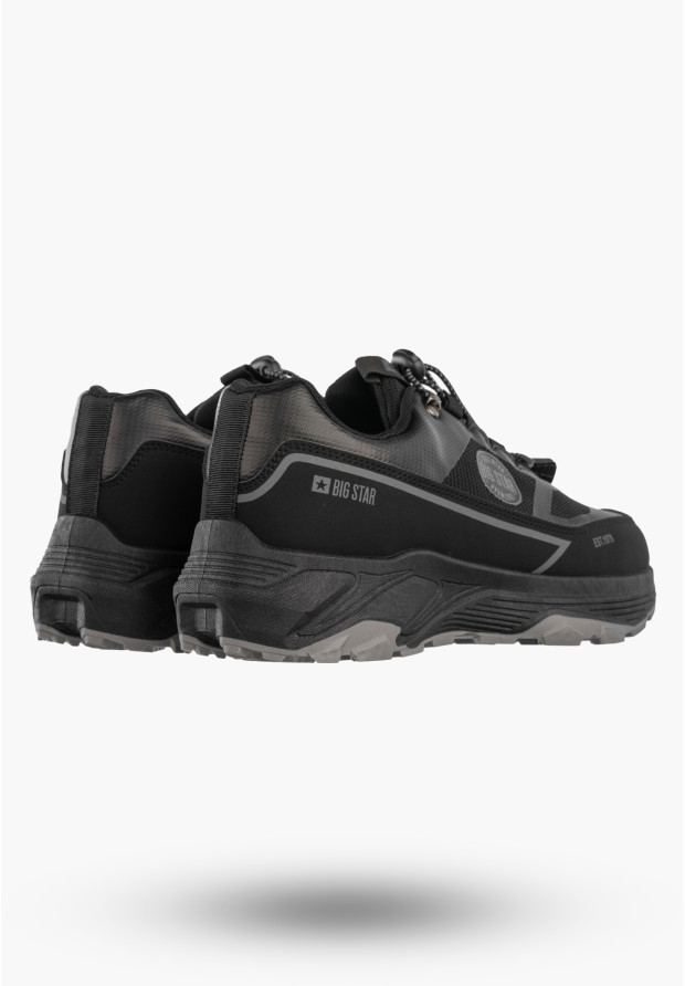Sneakersy Męskie BIG STAR Buty Sportowe Ekoskóra Casual Czarne TT174335