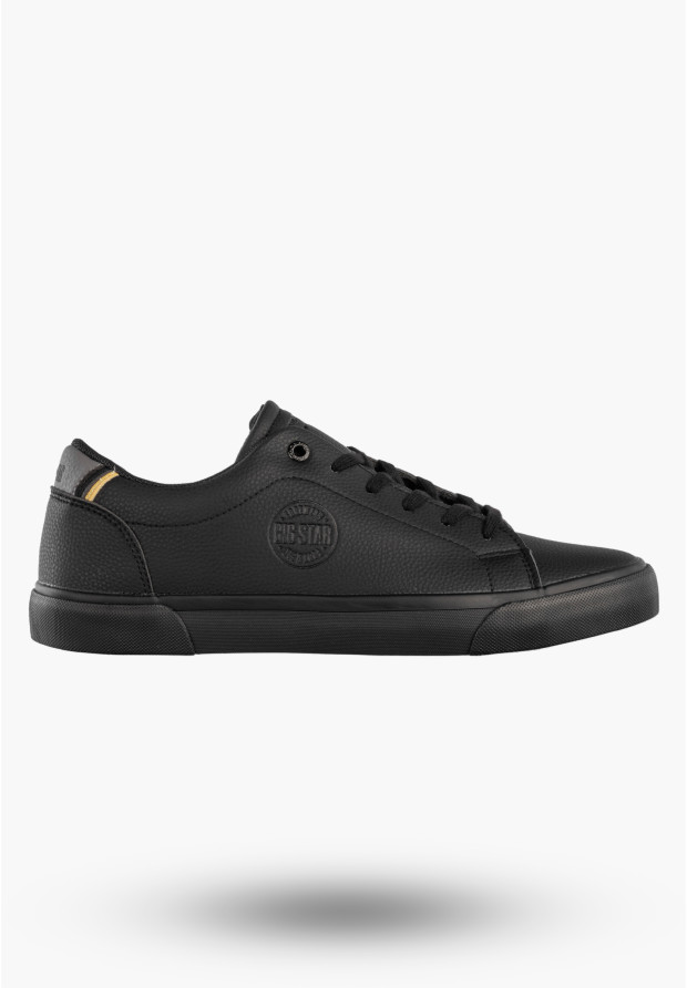 Tenisówki Męskie BIG STAR Buty Sportowe Ekoskóra Sneakersy Czarne TT174084