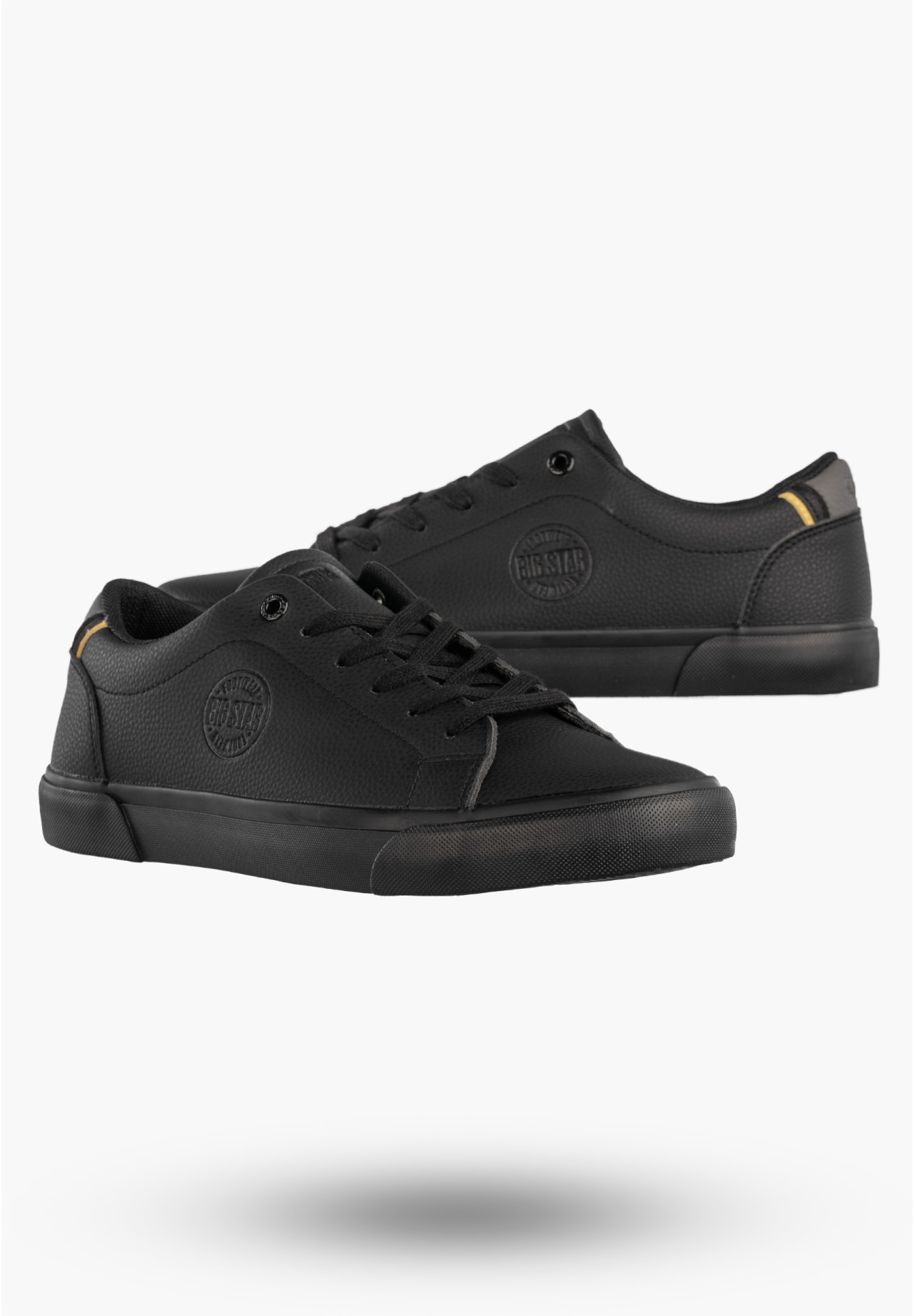 Tenisówki Męskie BIG STAR Buty Sportowe Ekoskóra Sneakersy Czarne TT174084