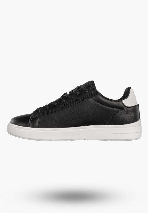 Tenisówki Męskie BIG STAR Buty Sportowe Ekoskóra Sneakersy Czarne TT174332