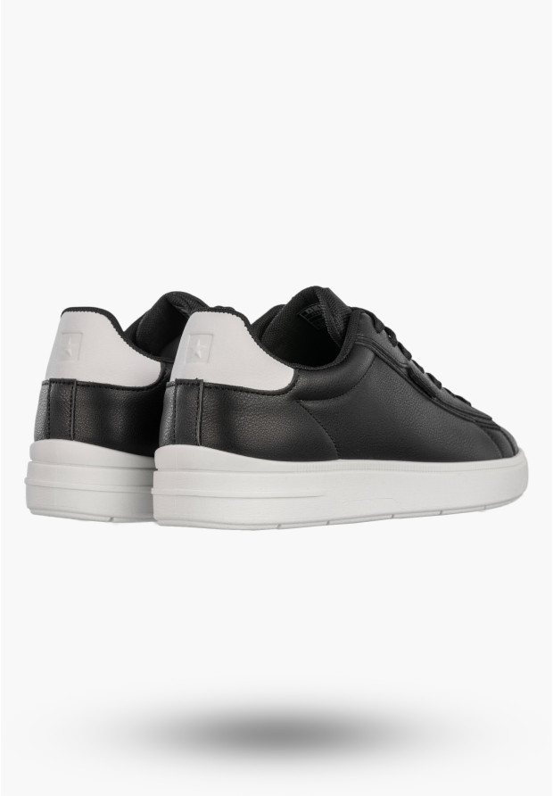 Tenisówki Męskie BIG STAR Buty Sportowe Ekoskóra Sneakersy Czarne TT174332