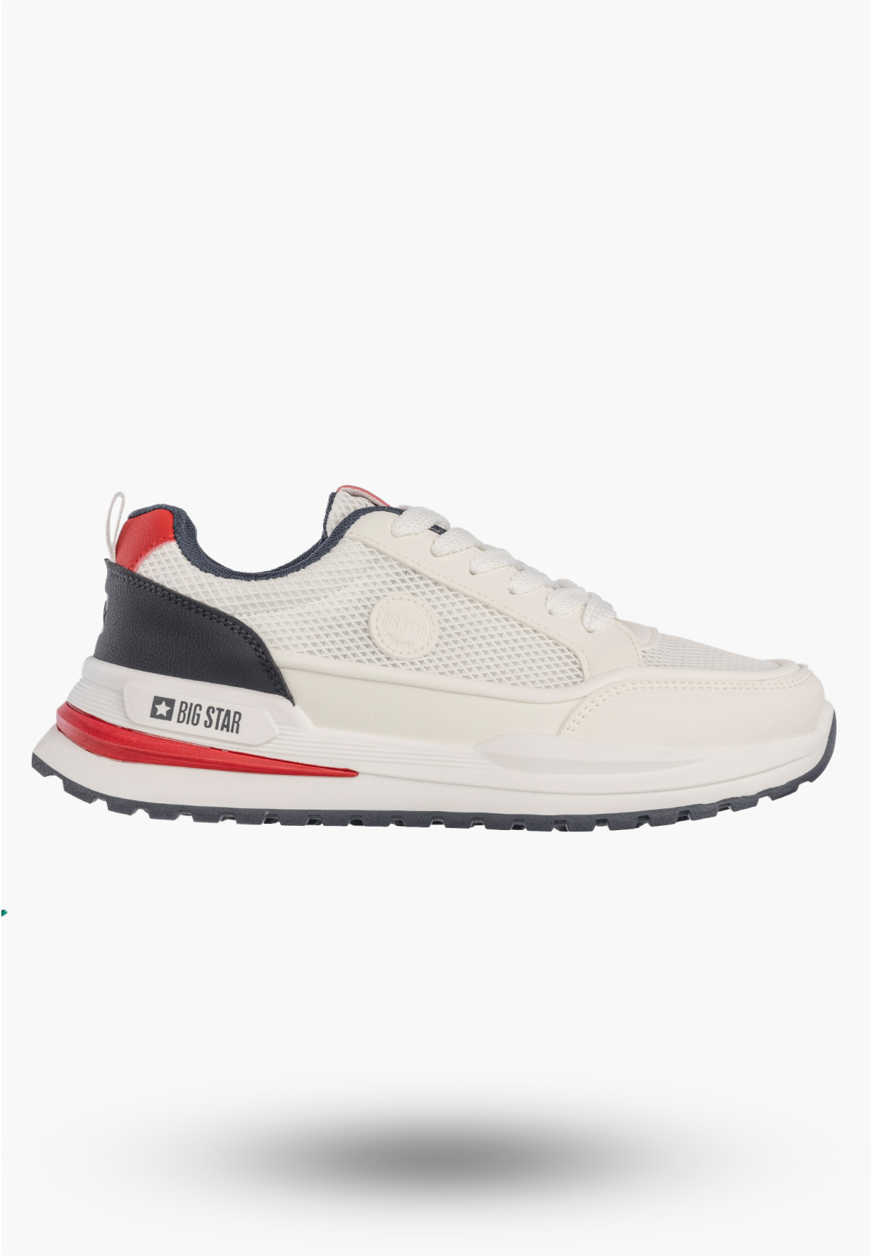 Sneakersy Męskie BIG STAR Buty Sportowe Ekoskóra Białe TT174315