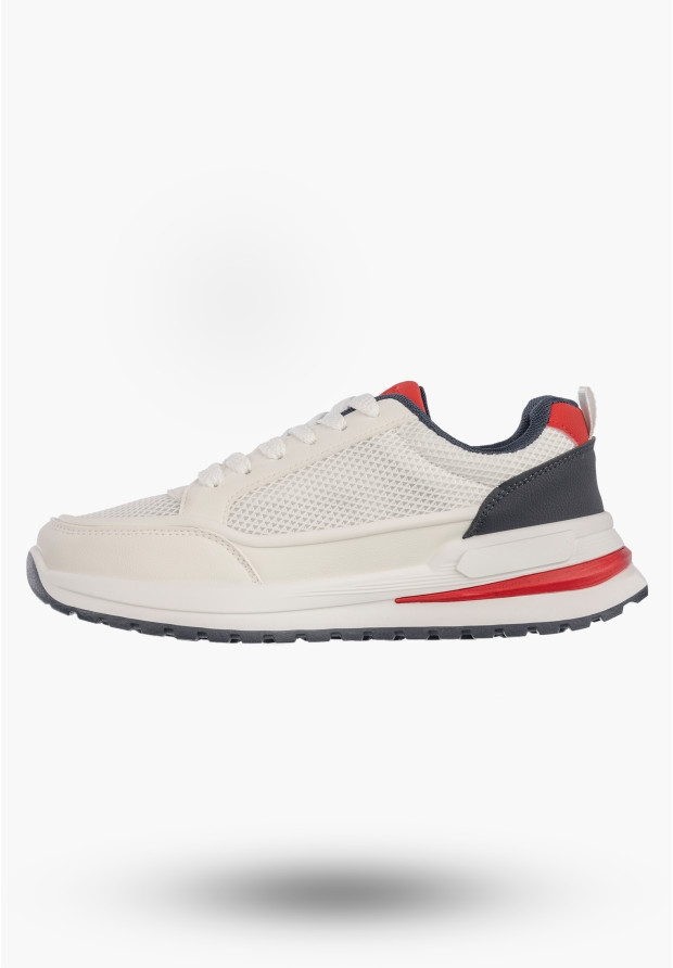 Sneakersy Męskie BIG STAR Buty Sportowe Ekoskóra Białe TT174315