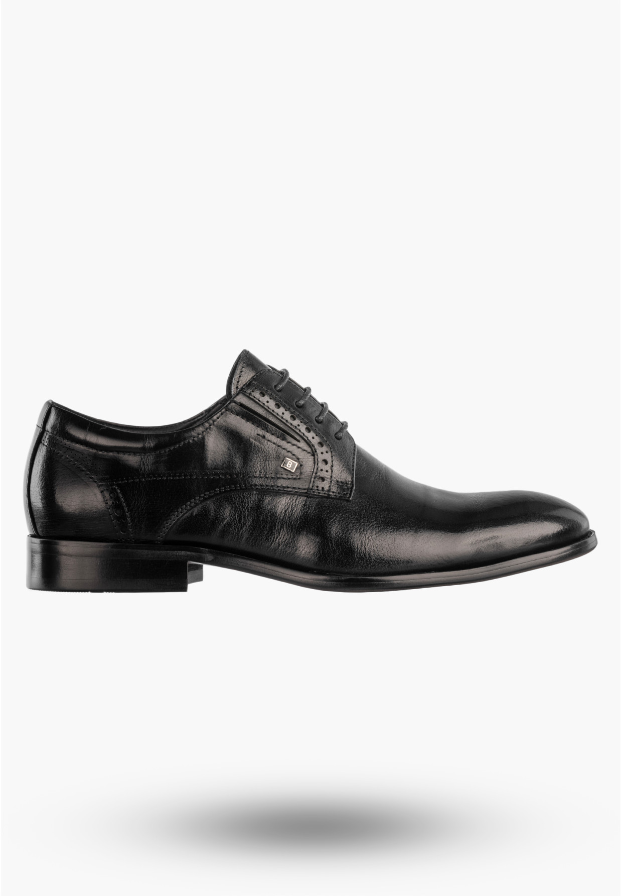 Buty Męskie JOHN DOUBARE Skórzane Półbuty Wizytowe Czarne D788-159-5
