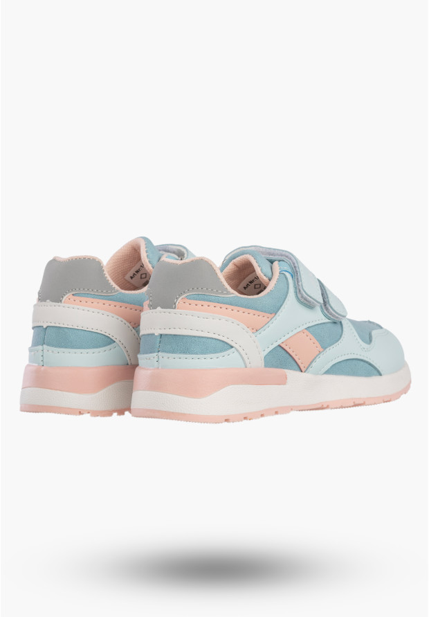 Sneakersy Dziecięce Ekoskóra Buty Sportowe Na Rzepy Niebieskie Axim 1A25411N