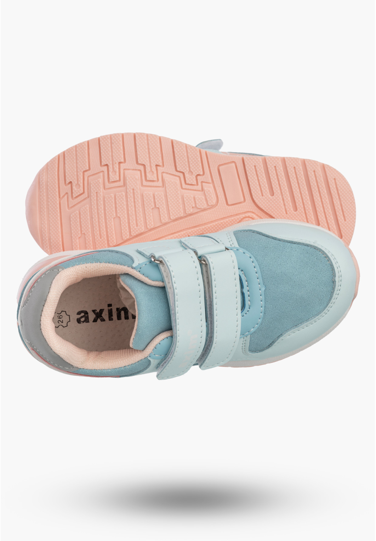 Sneakersy Dziecięce Ekoskóra Buty Sportowe Na Rzepy Niebieskie Axim 1A25411N