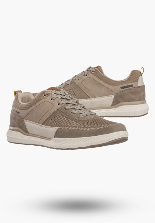 Sneakersy Męskie Buty Sportowe Lekkie Wygodne Półbuty Beżowe AMERICAN CLUB RH175