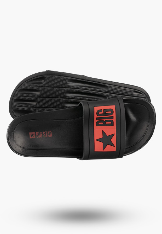 Klapki Damskie BIG STAR Sportowe Buty Na Basen Plażę Czarne TT274A006