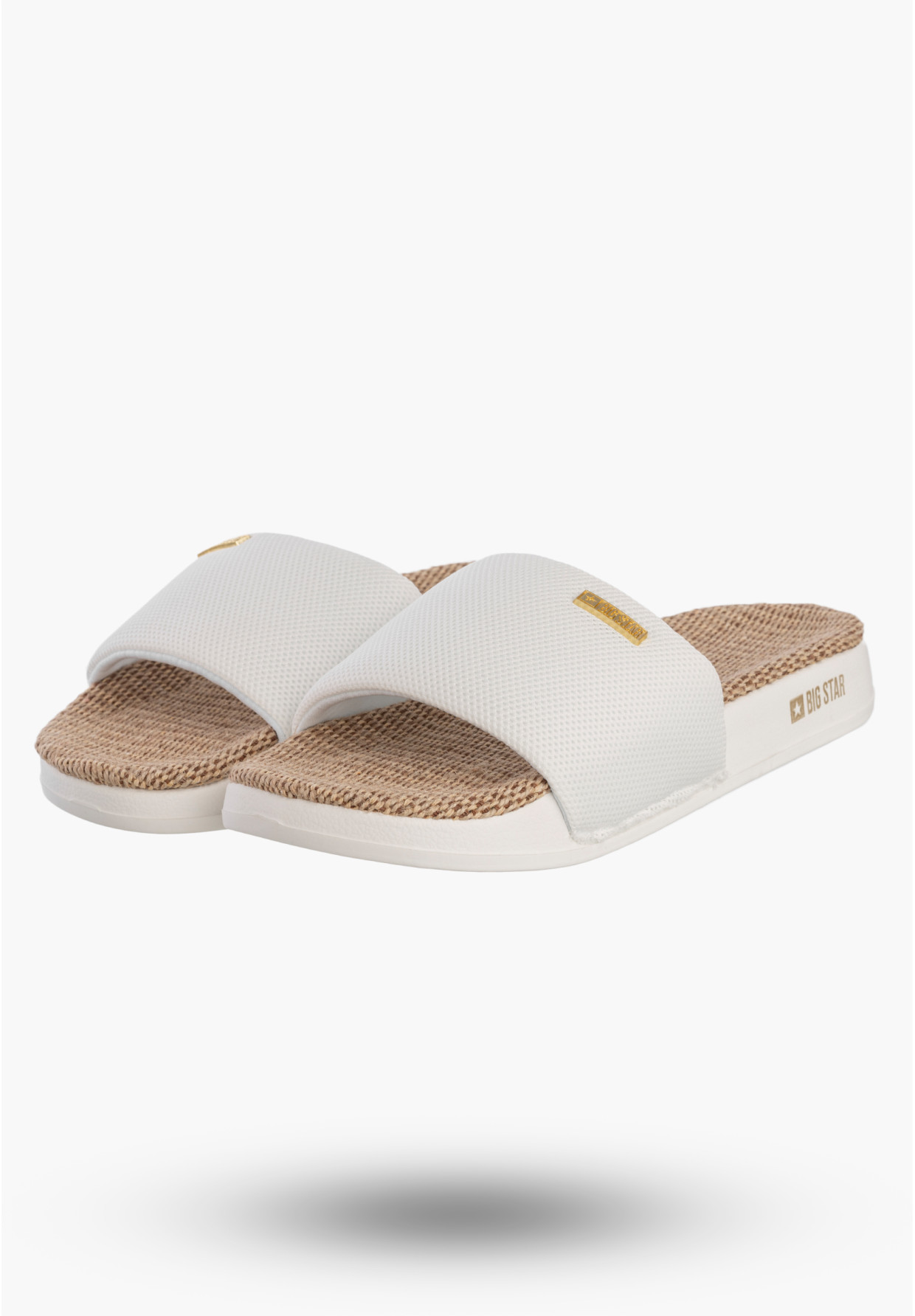 Klapki Damskie BIG STAR Klasyczne Buty Casual Letnie Białe RR274A103