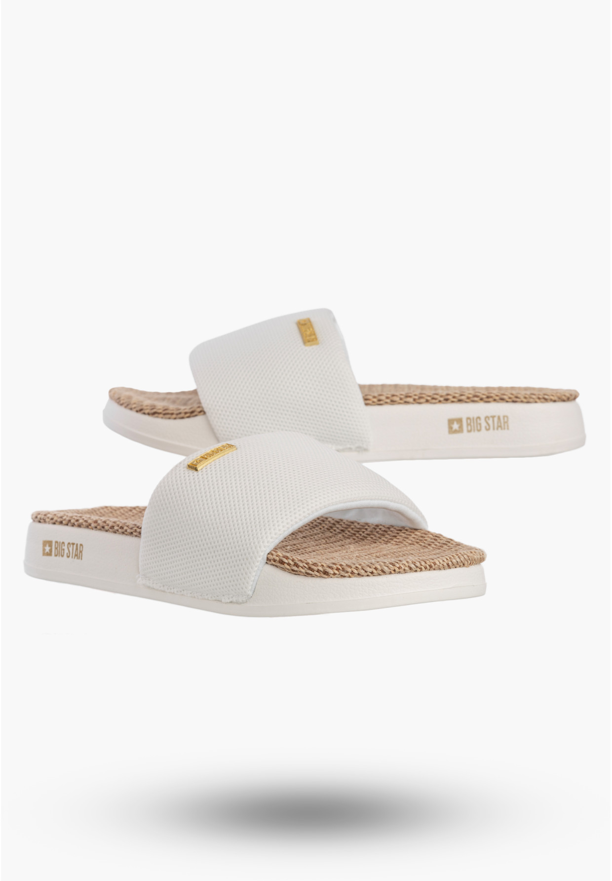 Klapki Damskie BIG STAR Klasyczne Buty Casual Letnie Białe RR274A103