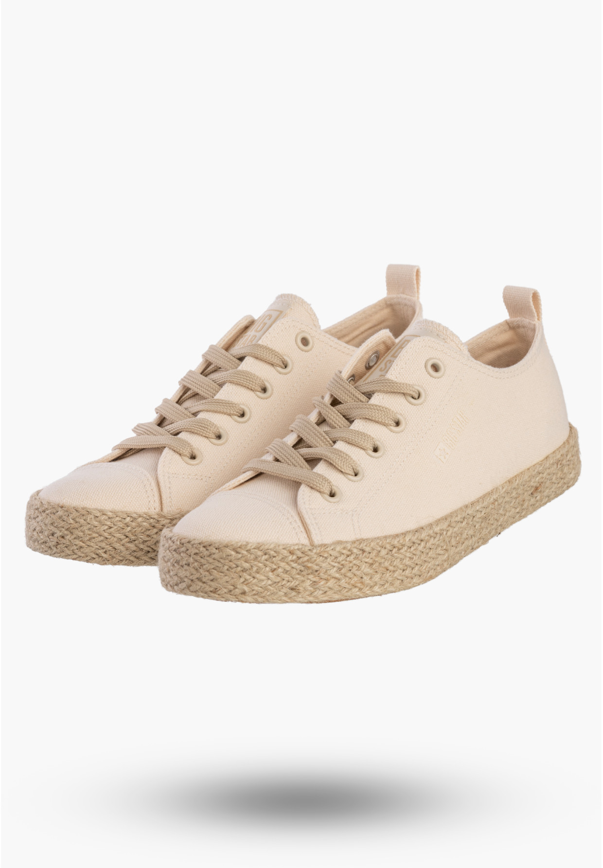 Trampki Damskie BIG STAR Sportowe Buty Espadryle Casual Beżowe TT274098