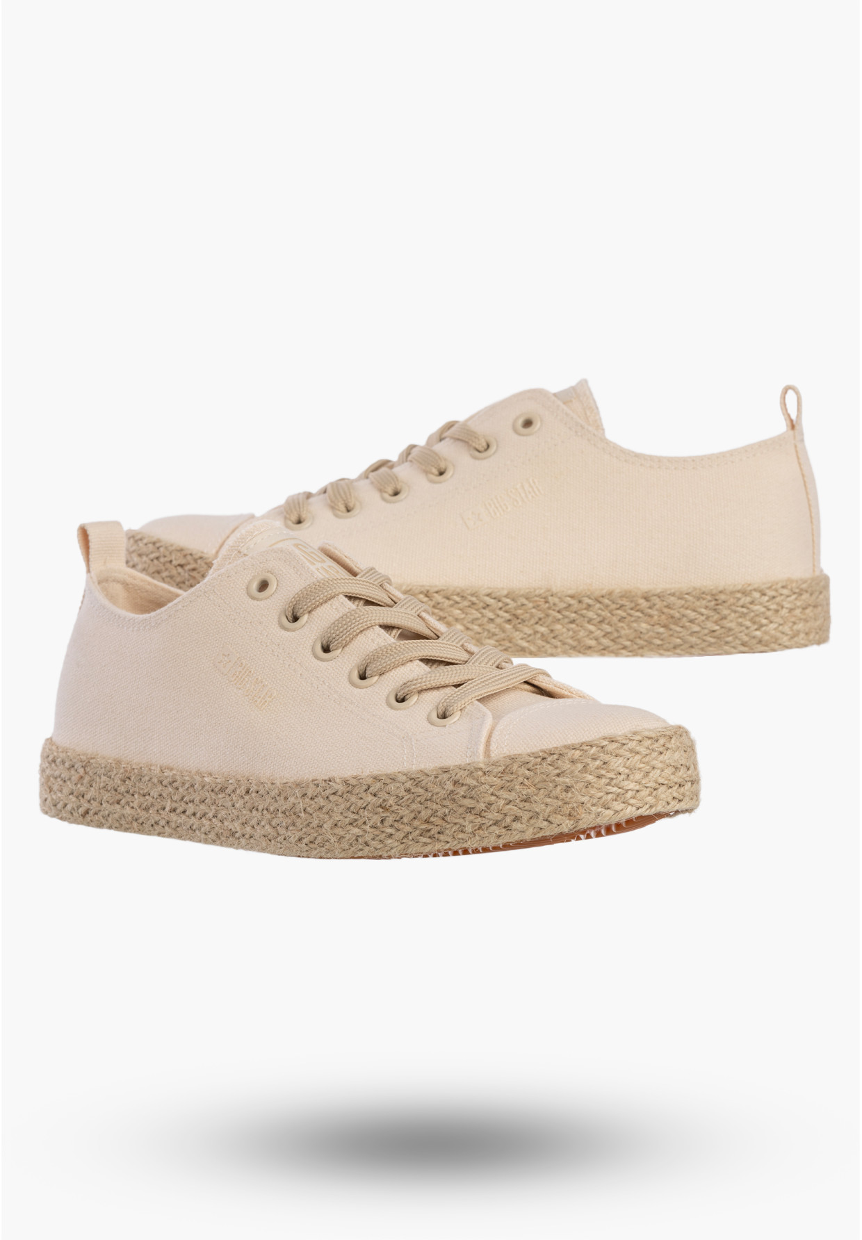 Trampki Damskie BIG STAR Sportowe Buty Espadryle Casual Beżowe TT274098