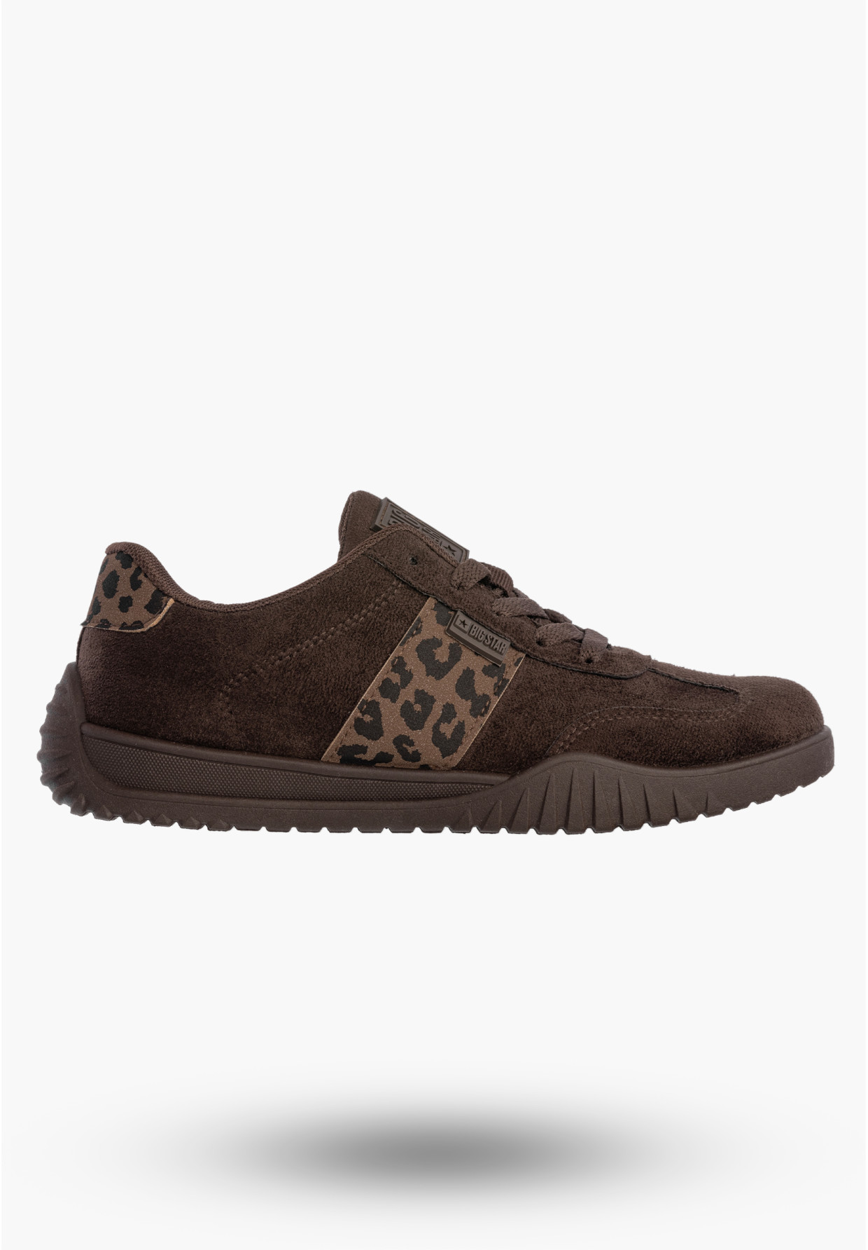 Sneakersy Damskie BIG STAR Buty Sportowe Panterka Brązowe TT274265