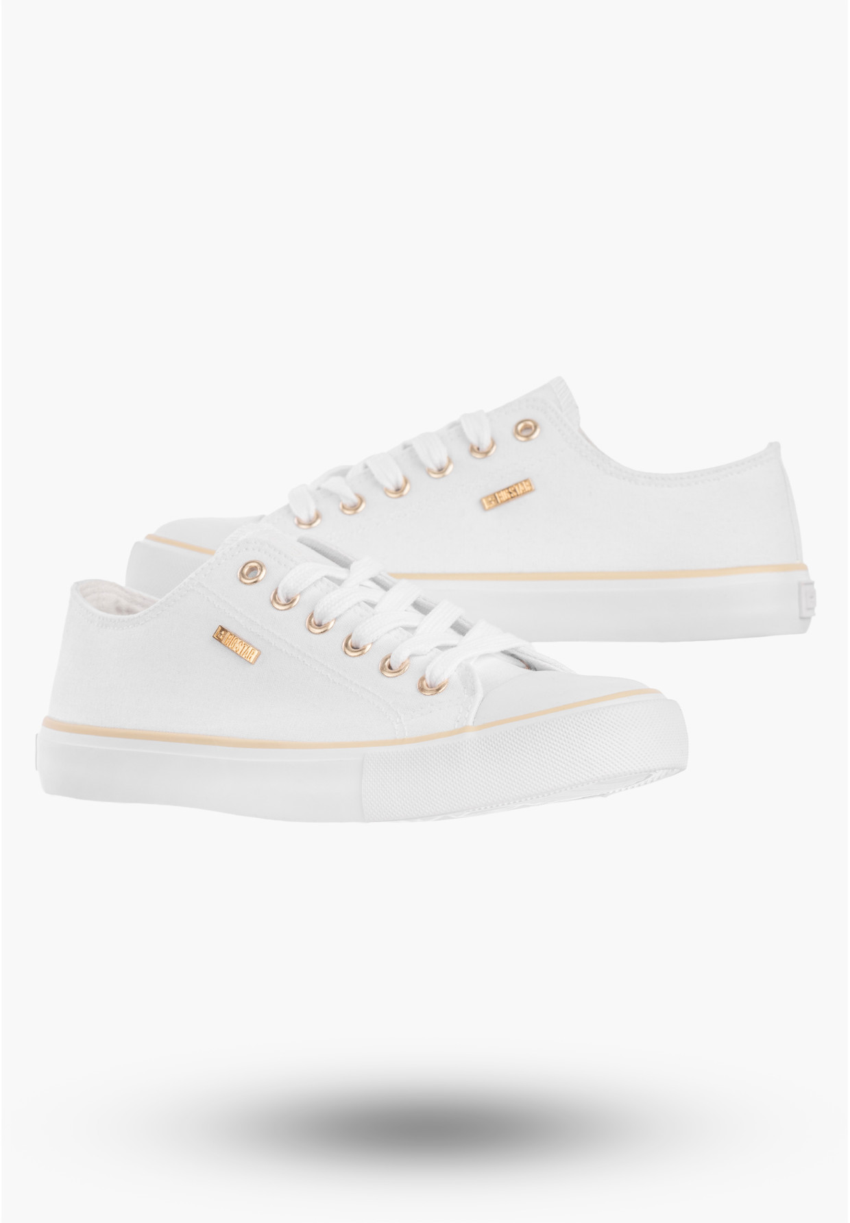 Trampki Damskie BIG STAR Buty Klasyczne Sportowe Białe TT274772