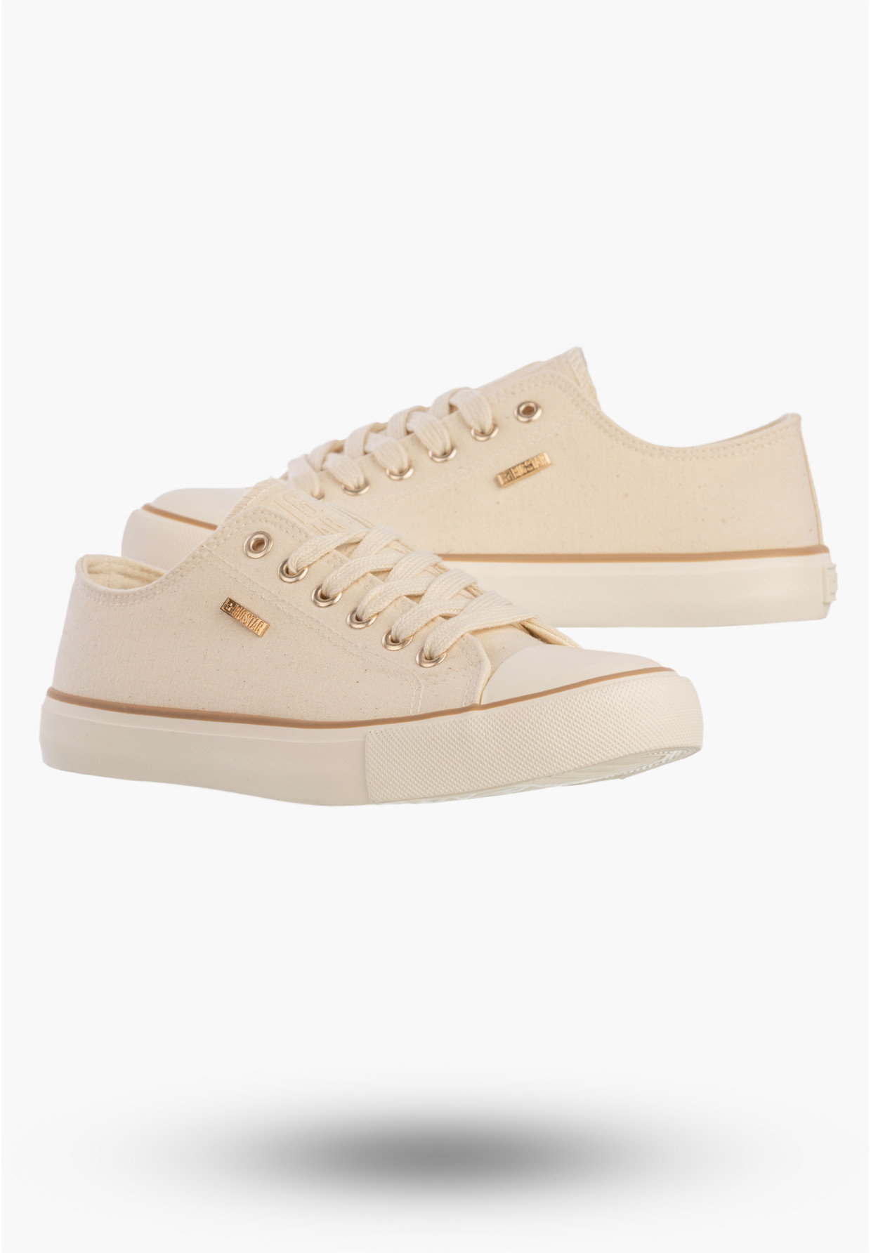 Trampki Damskie BIG STAR Buty Klasyczne Sportowe Beżowe TT274773