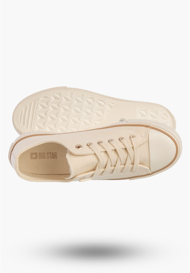 Trampki Damskie BIG STAR Buty Klasyczne Sportowe Beżowe TT274773