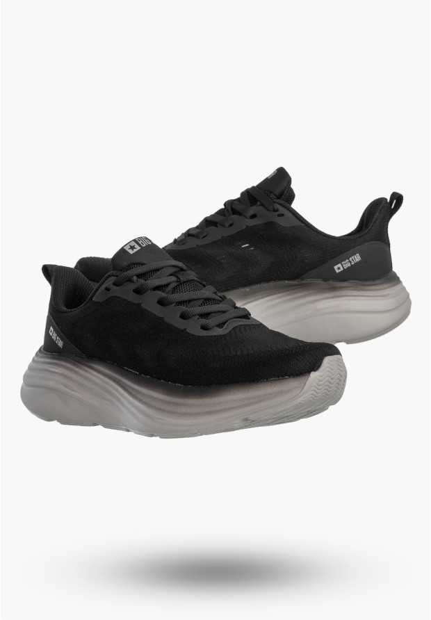 Sneakersy Damskie BIG STAR Buty Sportowe Lekkie Gruba Podeszwa Czarne TT274044